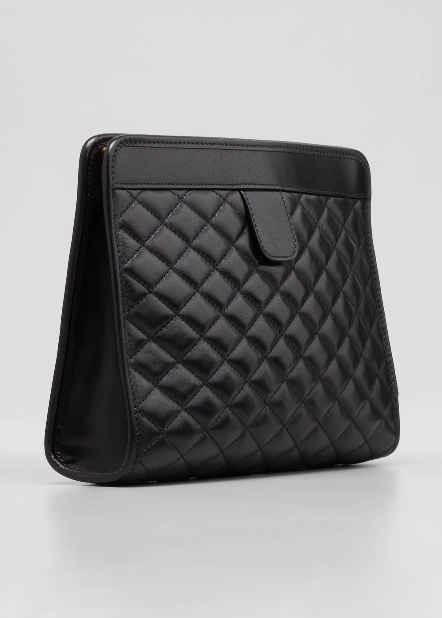 vintage quilted ysl chain clutch bag