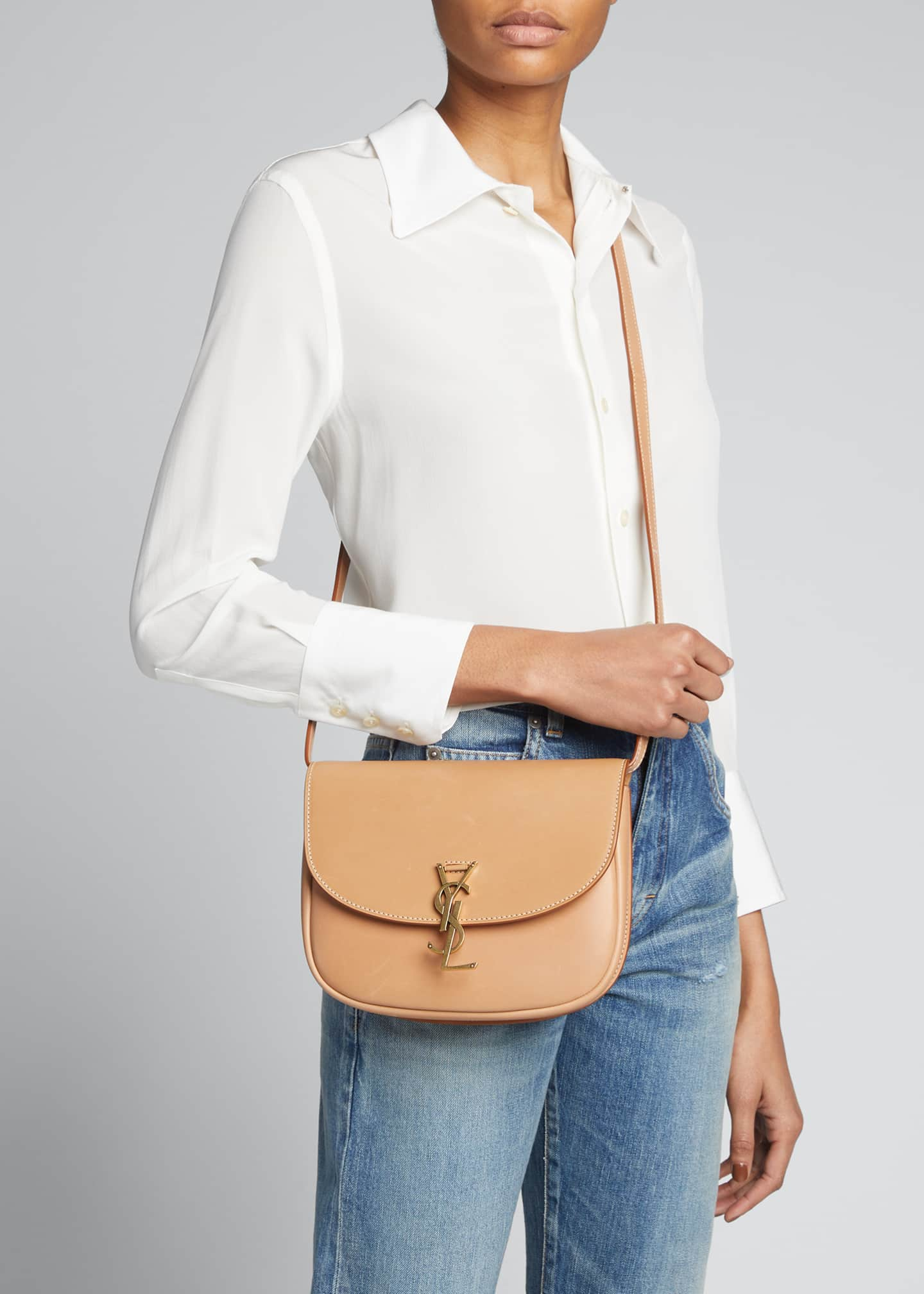 Saint Laurent Kaia Medium YSL Leather Satchel Bag - Bergdorf Goodman