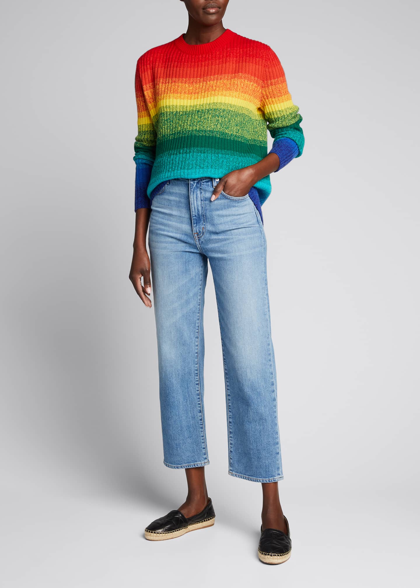 elder statesman rainbow sweatpants