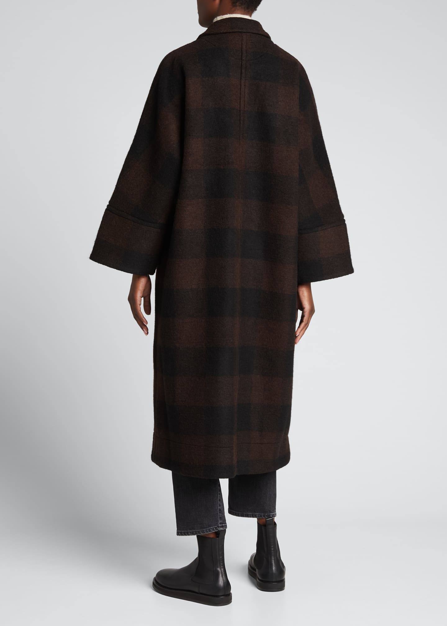 ganni wool wide collar coat