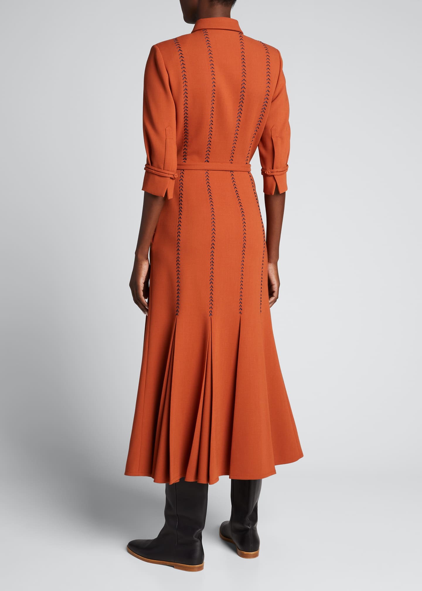 Gabriela Hearst Jeanne Belted Wool Midi Dress - Bergdorf Goodman