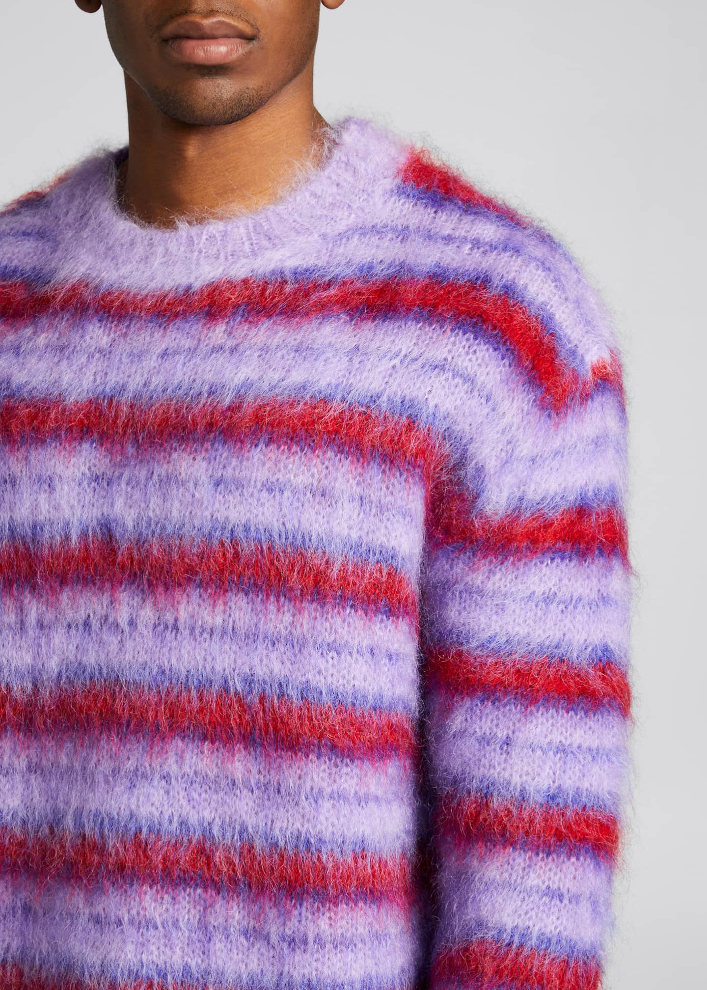 Marni Men's Striped Mohair Sweater - Bergdorf Goodman