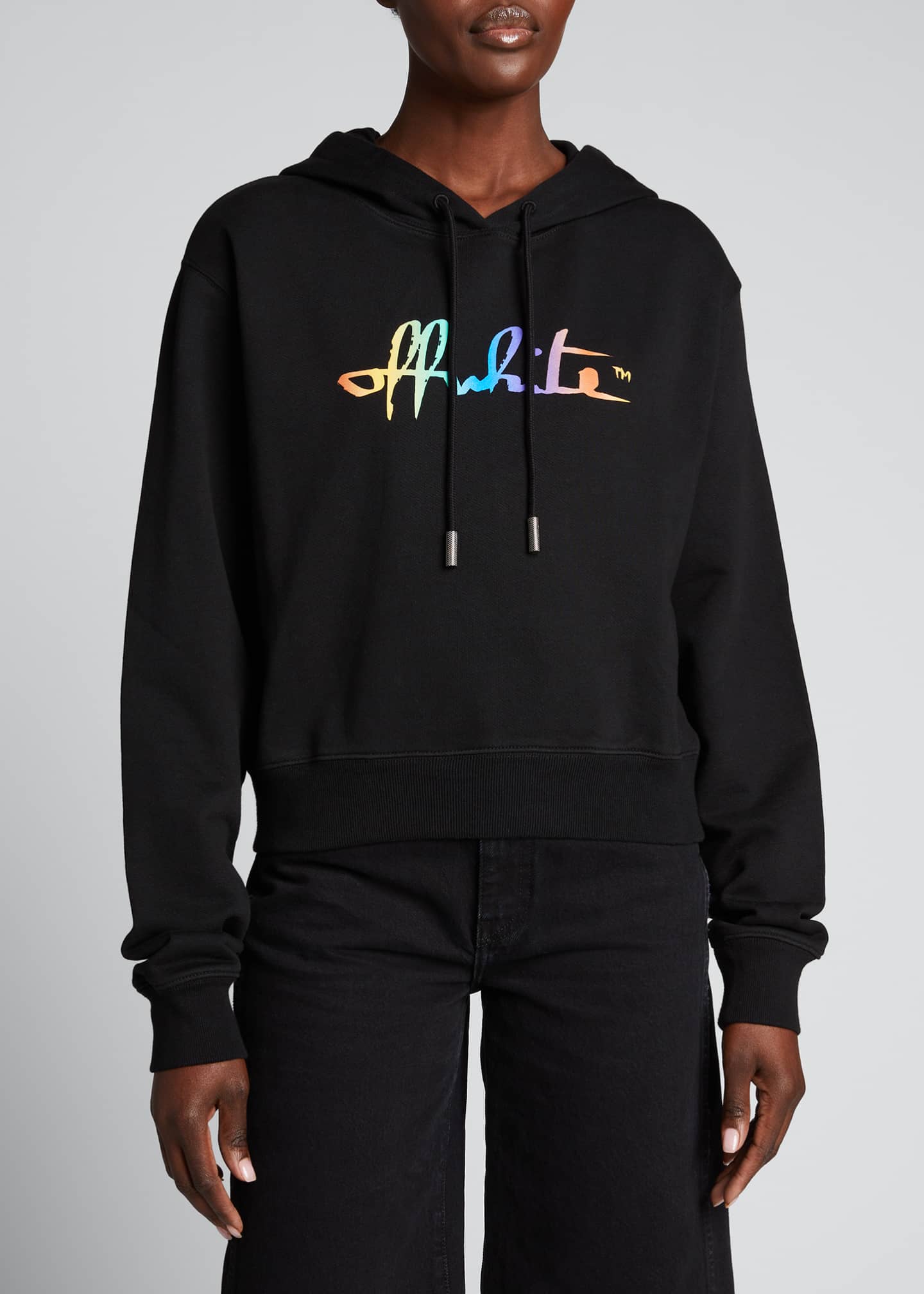 off white crop top hoodie