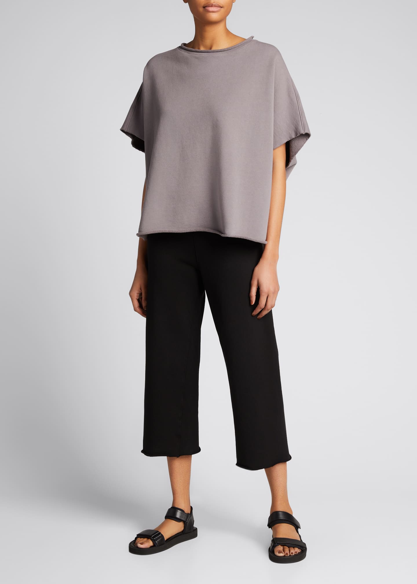 wide leg fleece sweatpants