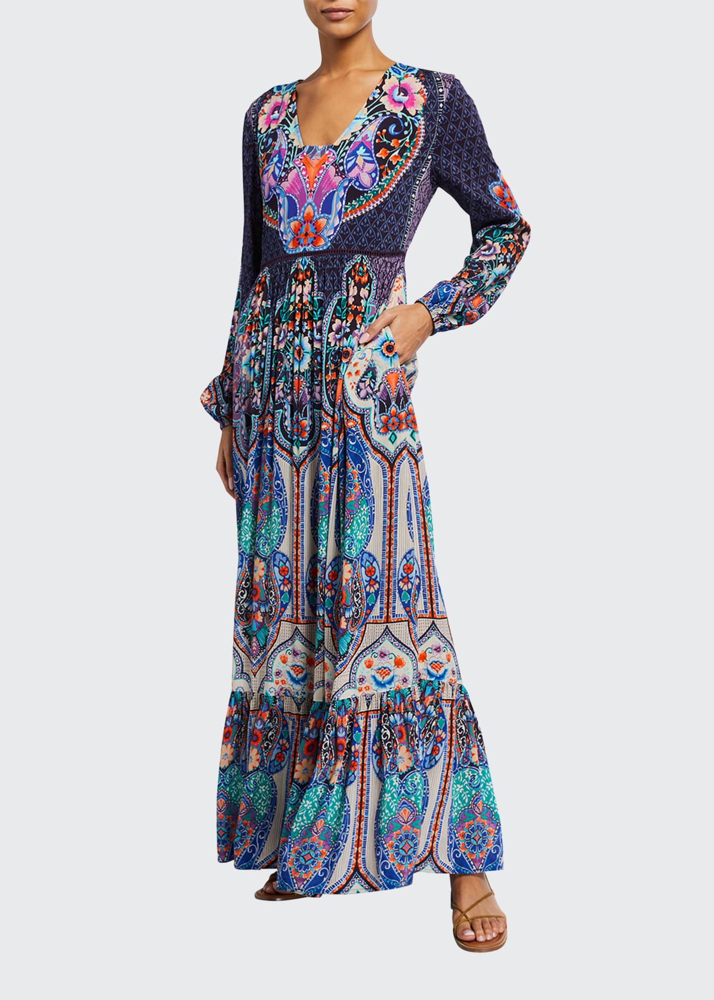 Johnny Was Saba Maxi Paisley Coverup Dress Bergdorf Goodman