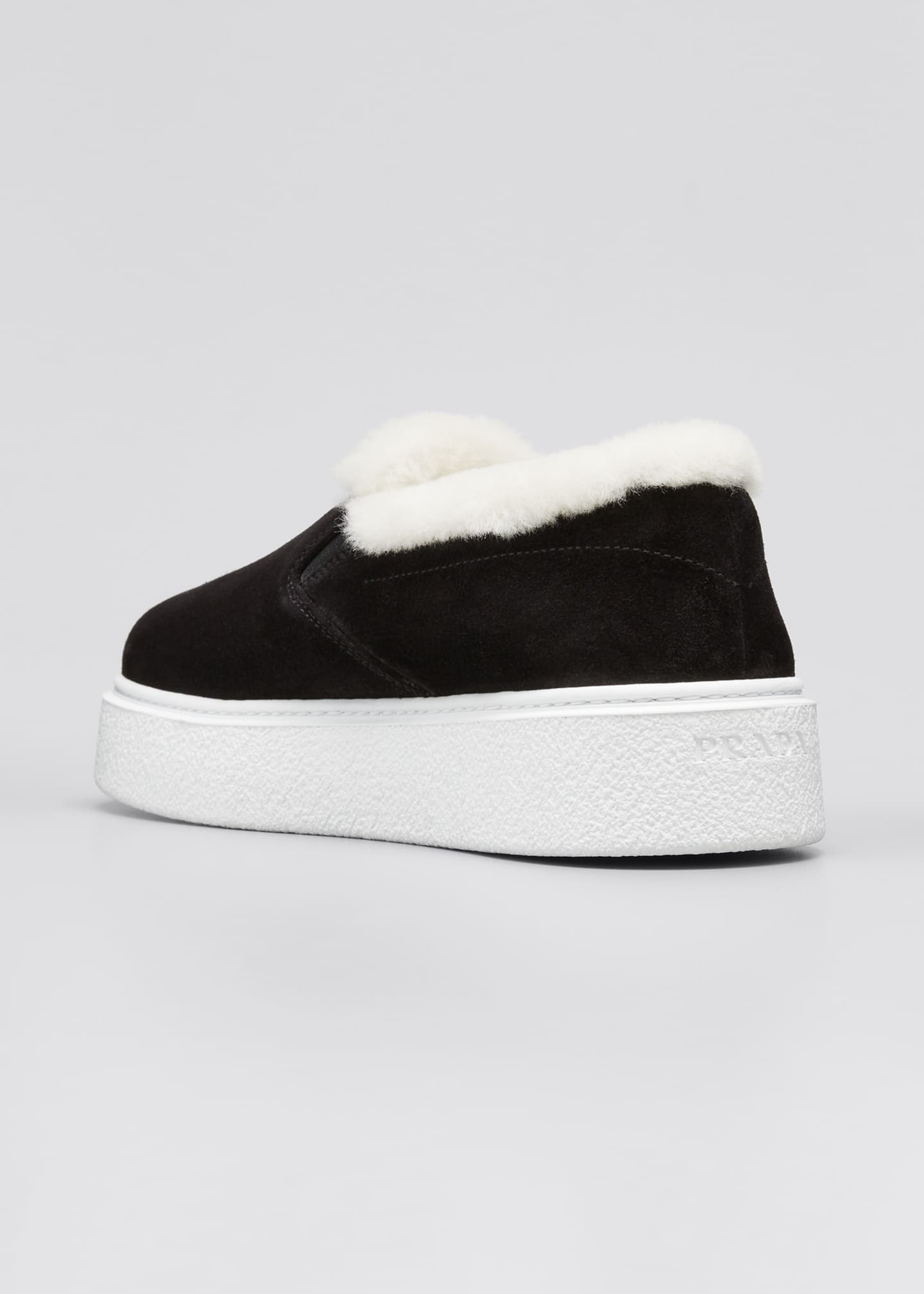 shearling slip on sneakers