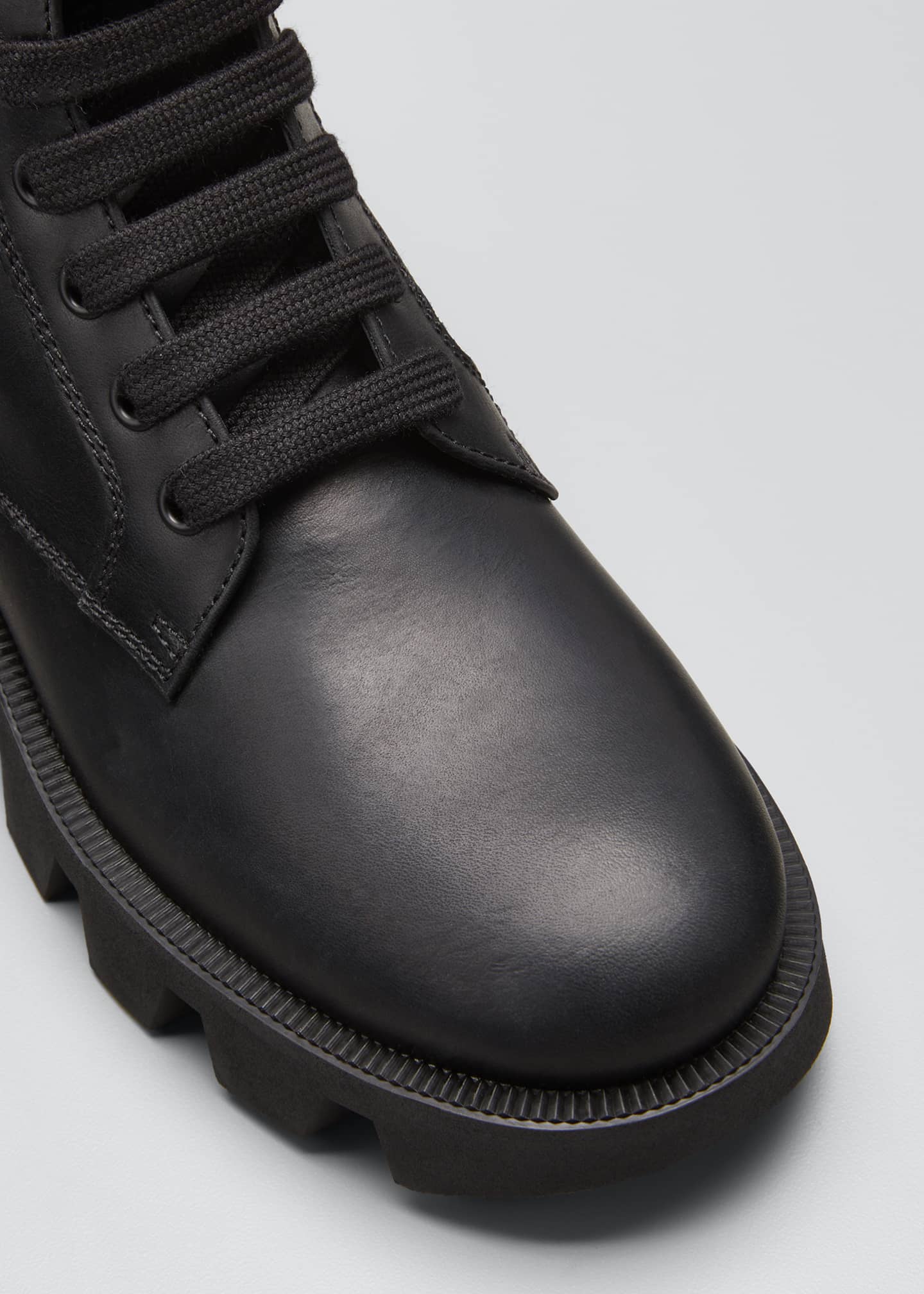 lugged combat boot prada
