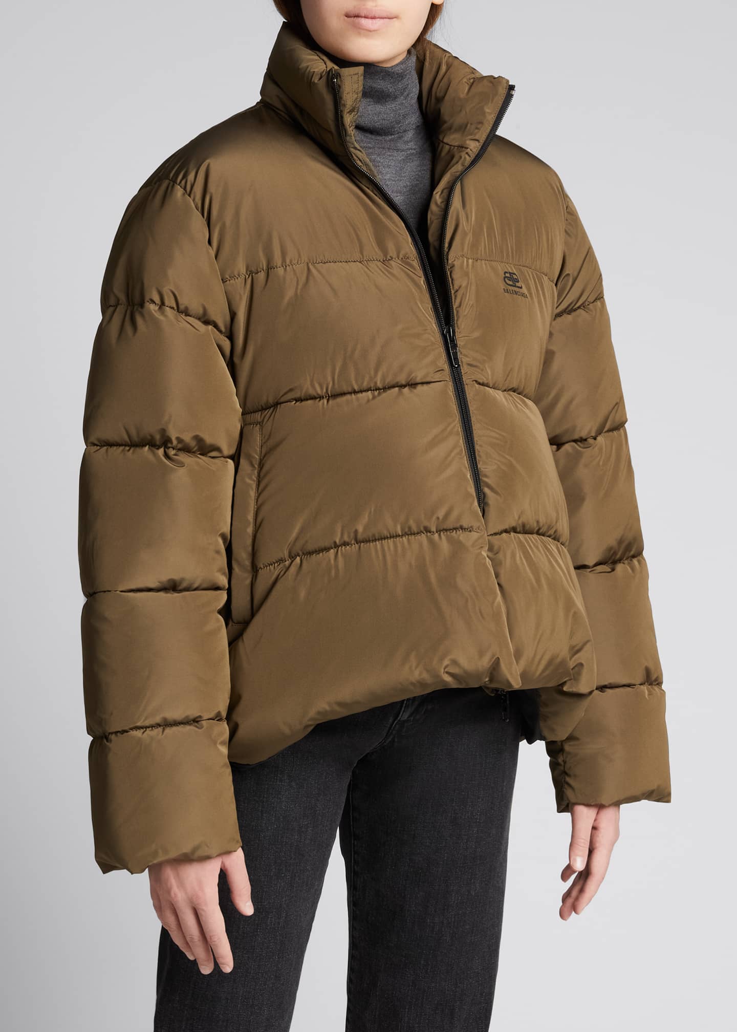 high low puffer coat