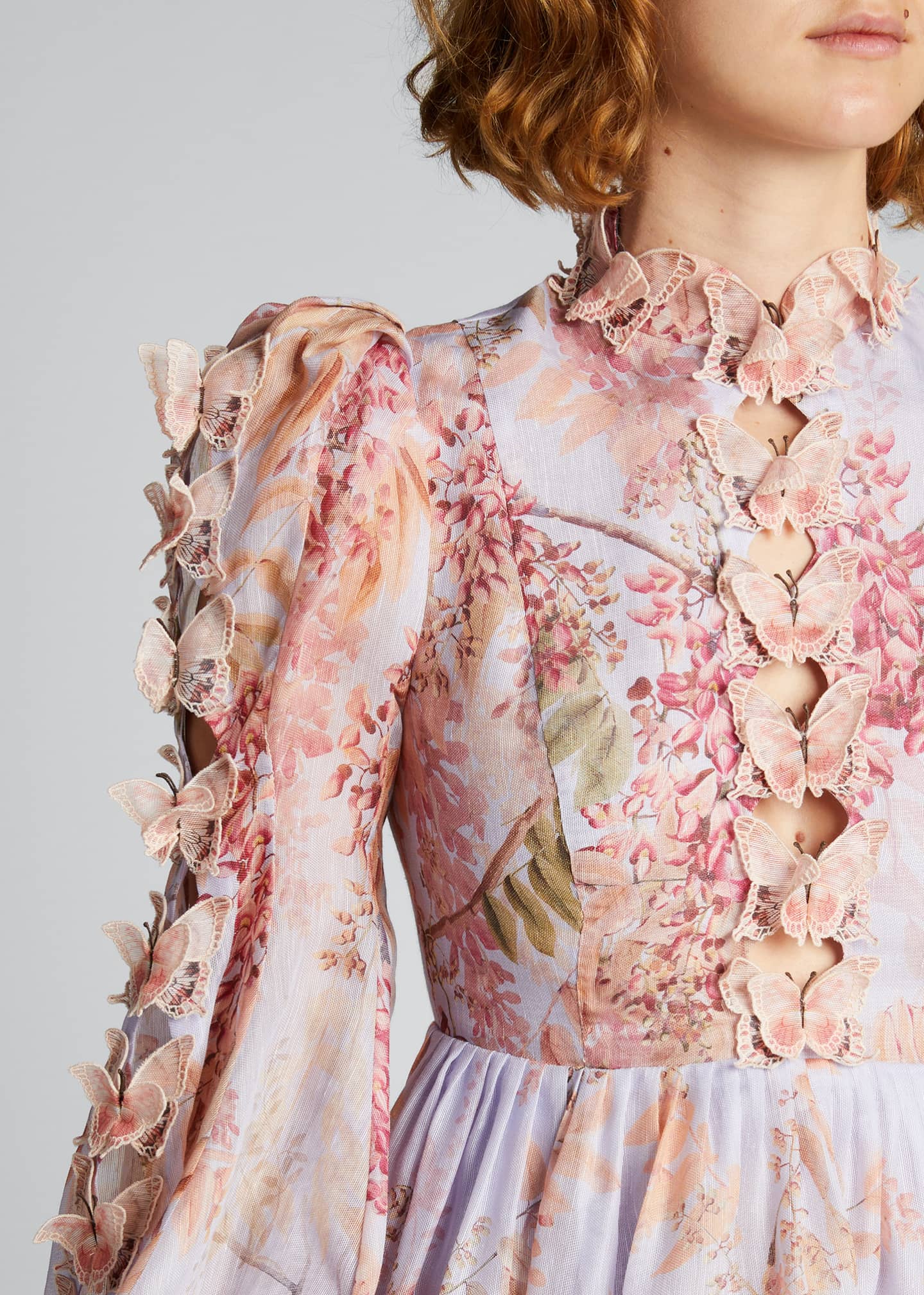 Zimmermann Botanica Butterfly Organza Long Dress Bergdorf Goodman