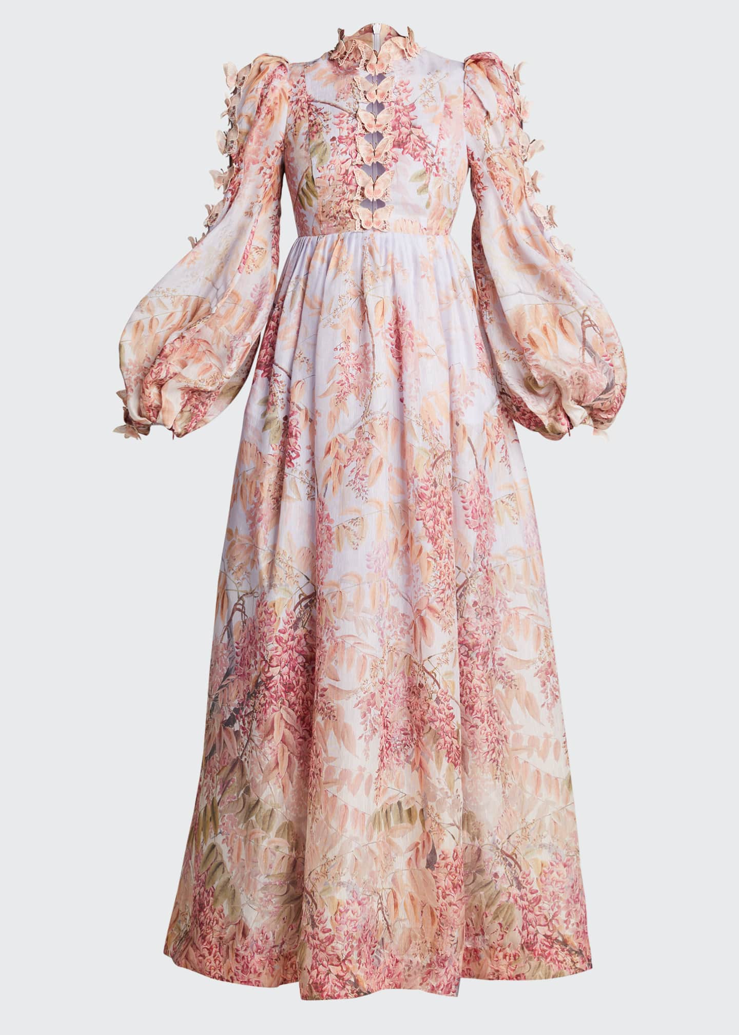 Zimmermann Botanica Butterfly Organza Long Dress Bergdorf Goodman