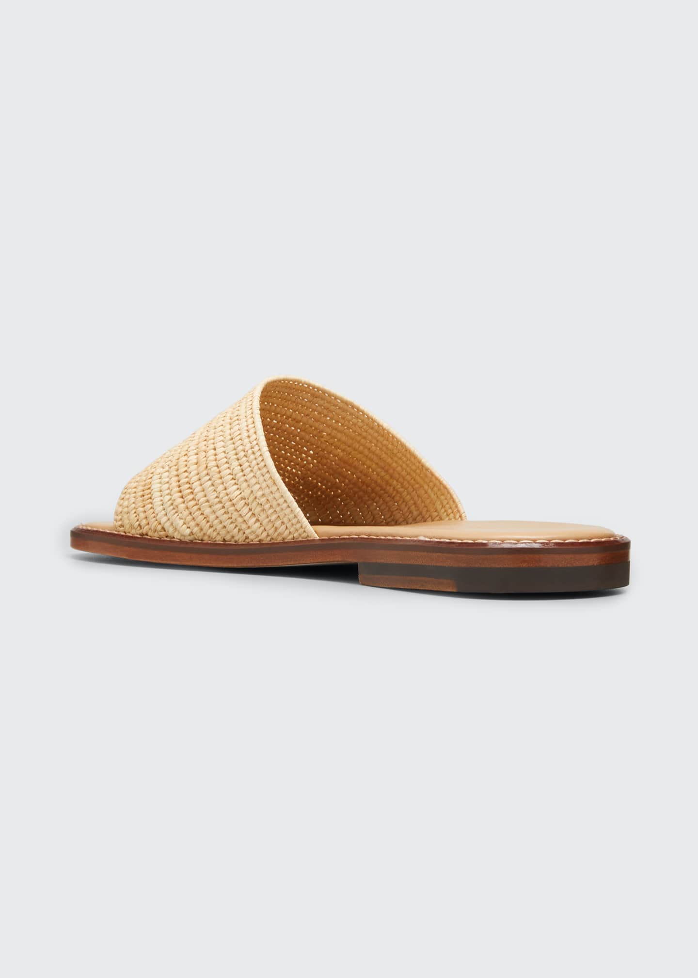 manolo blahnik safina raffia slide sandals