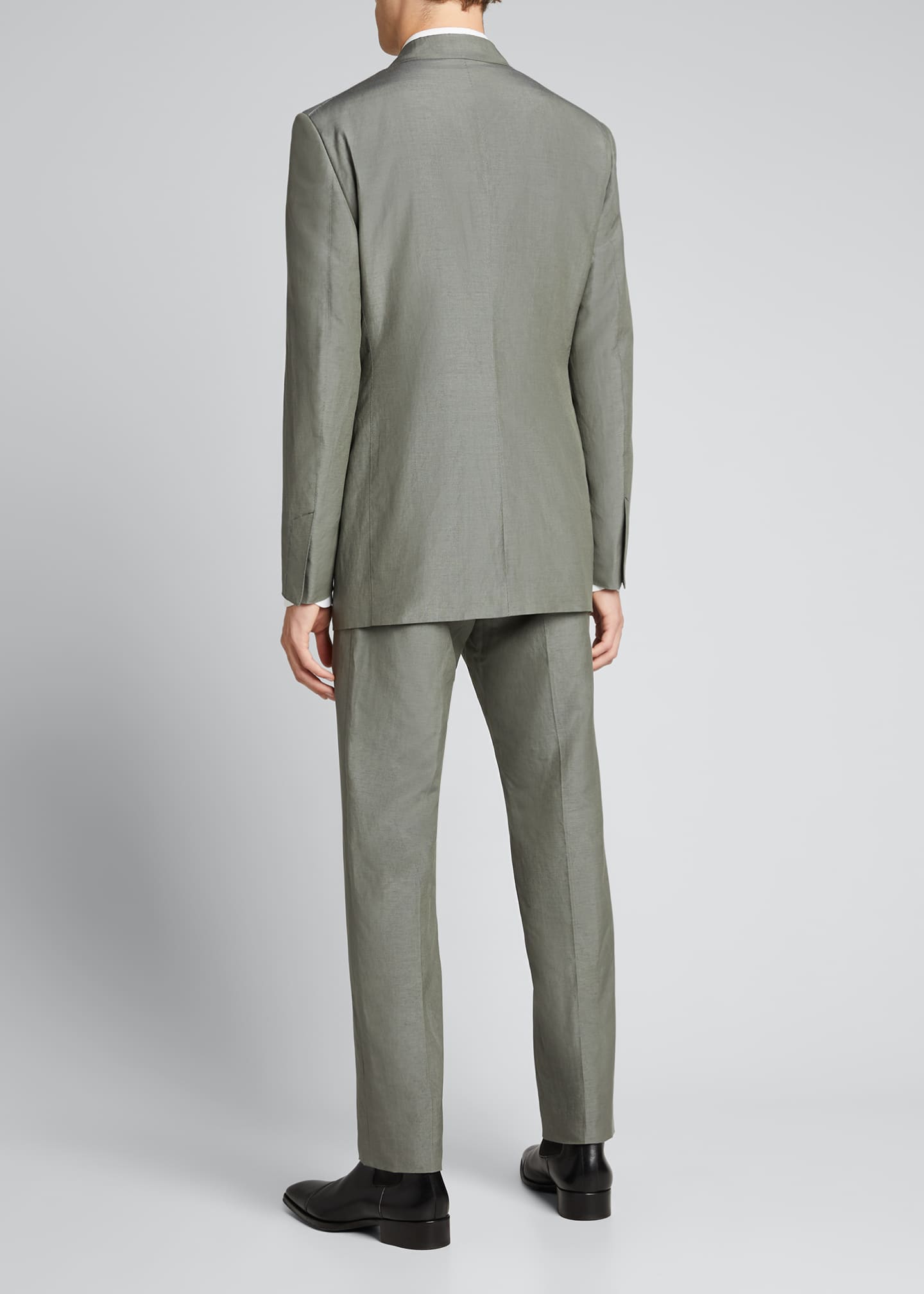 TOM FORD Men's Silk-Linen Two-Piece Day Suit, Gray - Bergdorf Goodman