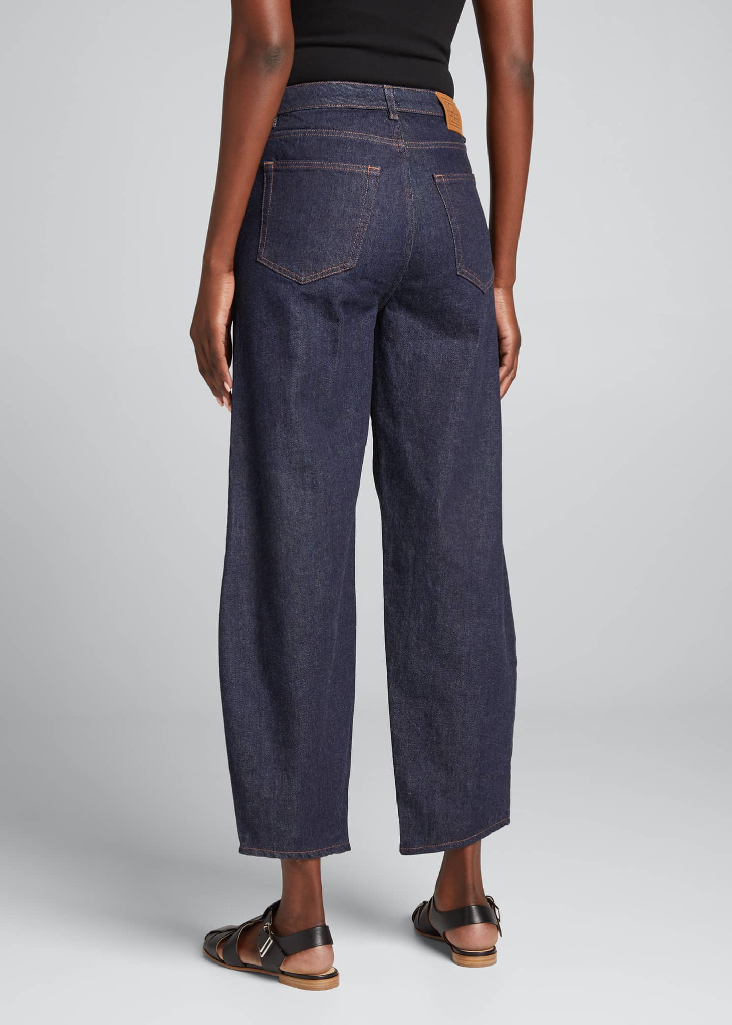 black barrel leg jeans