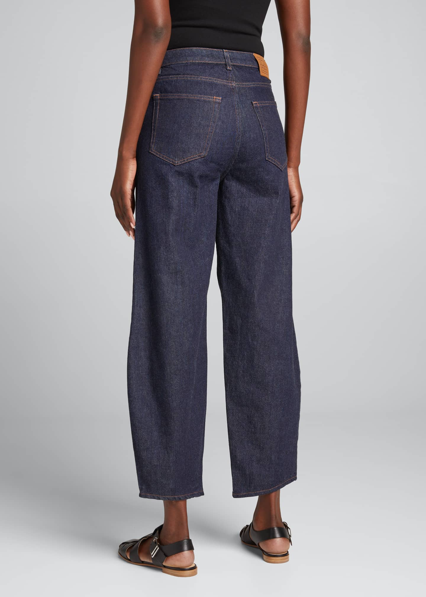 Toteme Barrel-Leg Denim Pants - Bergdorf Goodman