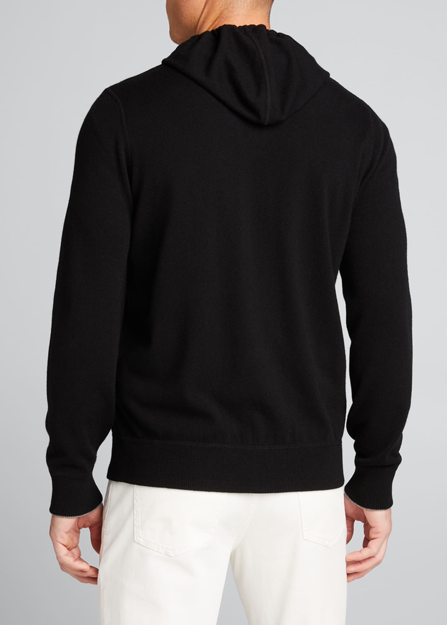 full zip cashmere hoodie