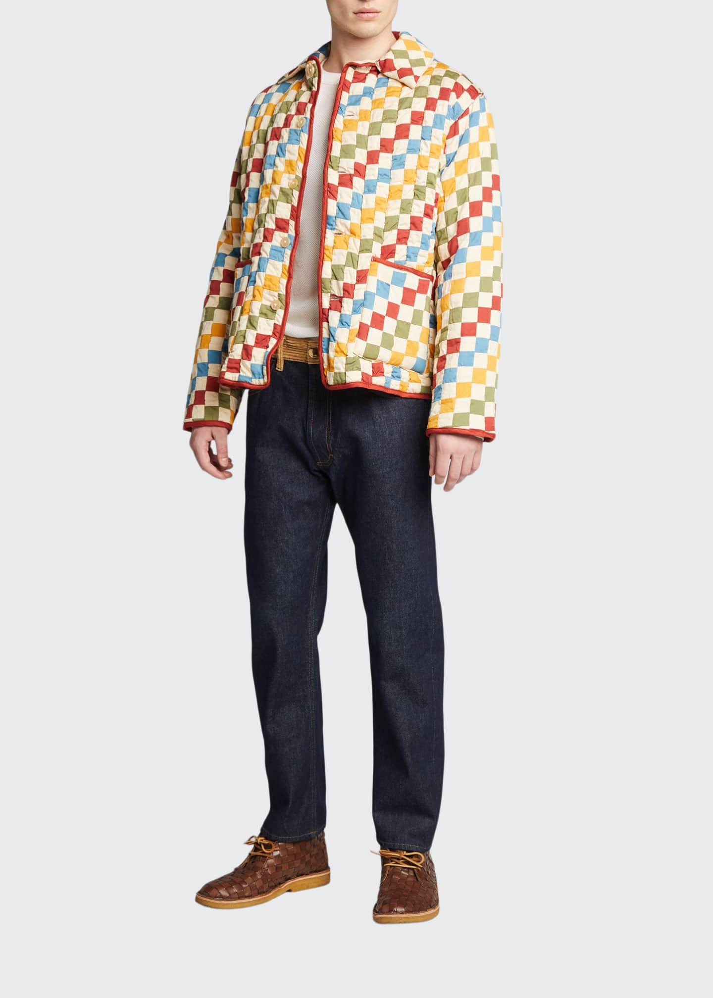 Bode Men's Stamp Quilt Workwear Jacket - Bergdorf Goodman