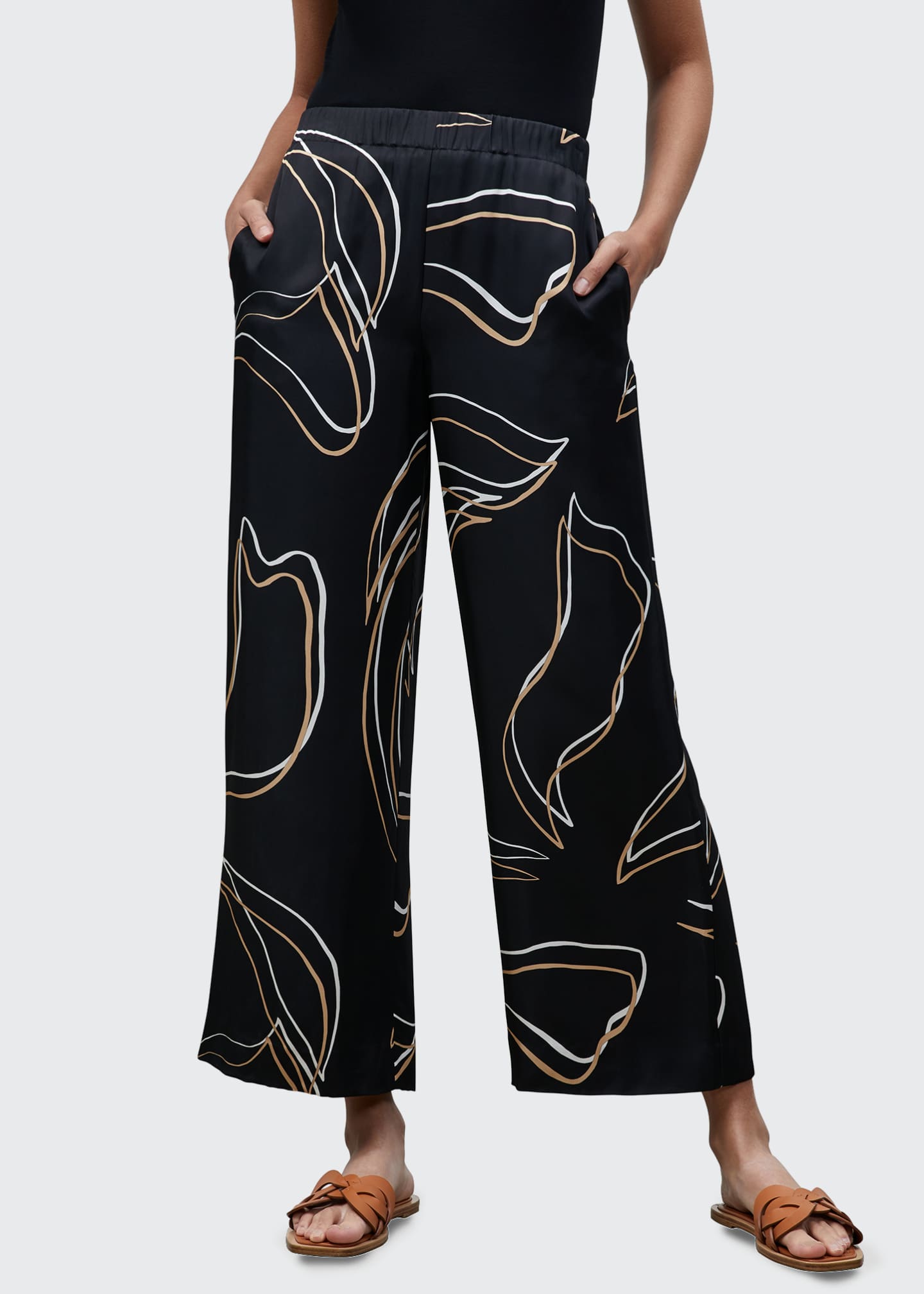 Lafayette 148 New York Riverside Printed Pull-On Ankle Pant - Bergdorf