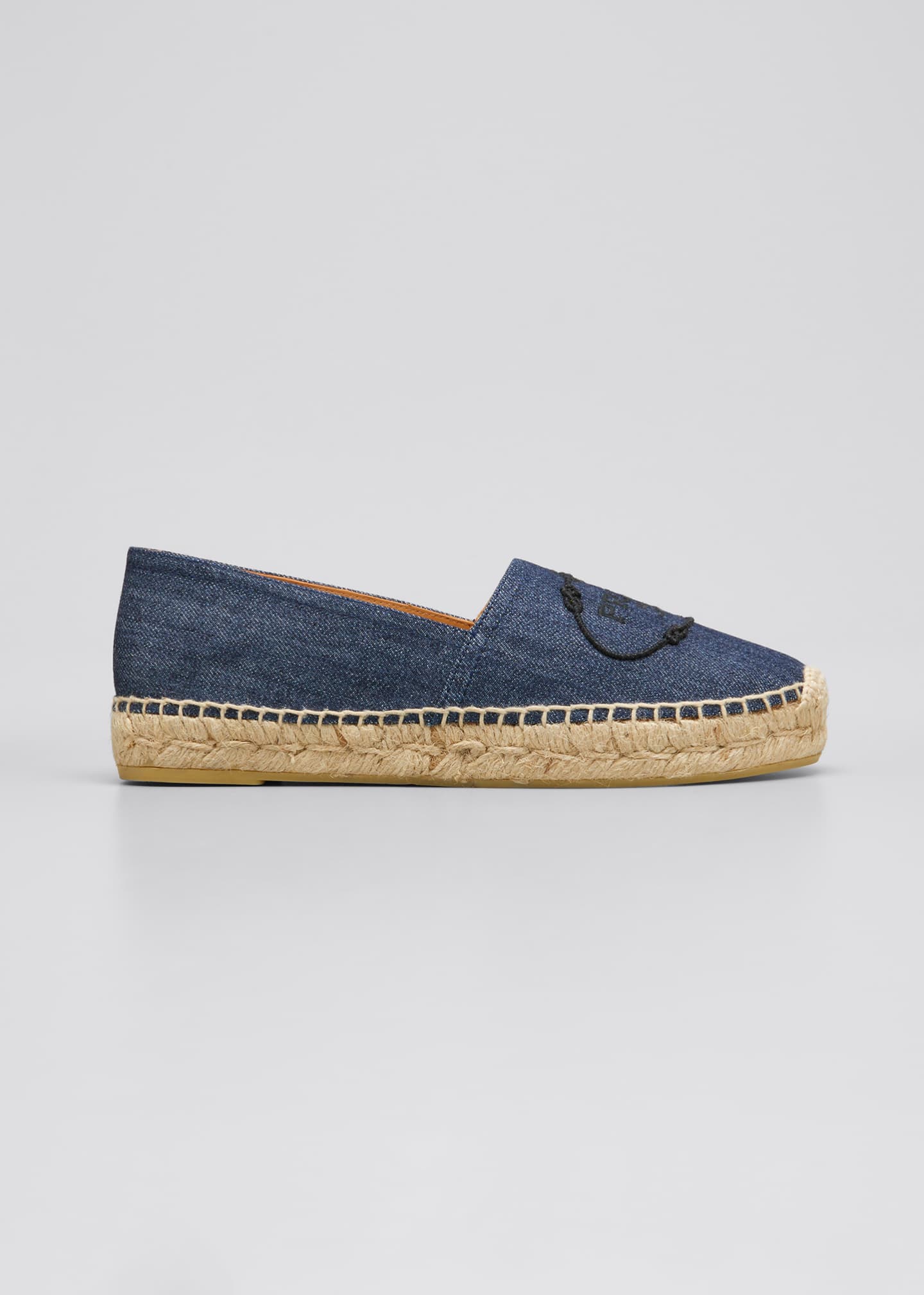 prada espadrilles denim