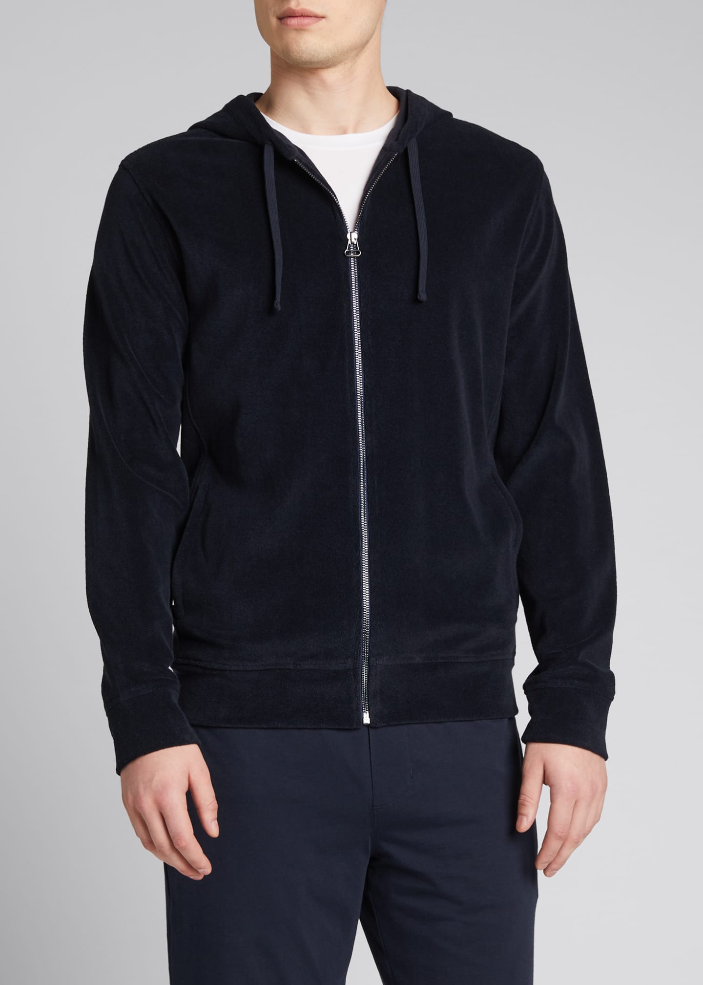 Vince Men's Towel Terry FullZip Hoodie Bergdorf Goodman