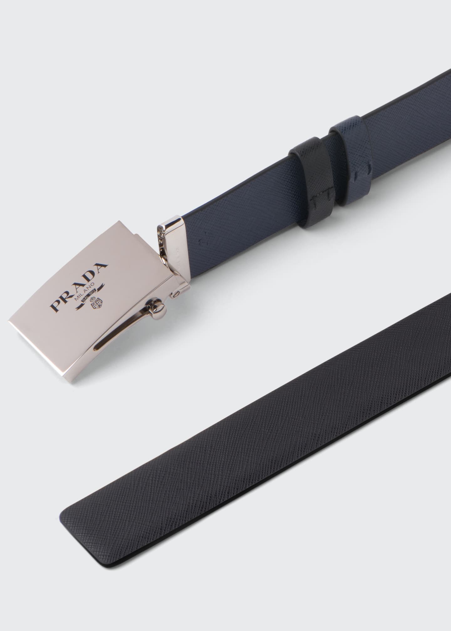 Prada Men's Saffiano Reversible Buckle Belt Bergdorf Goodman
