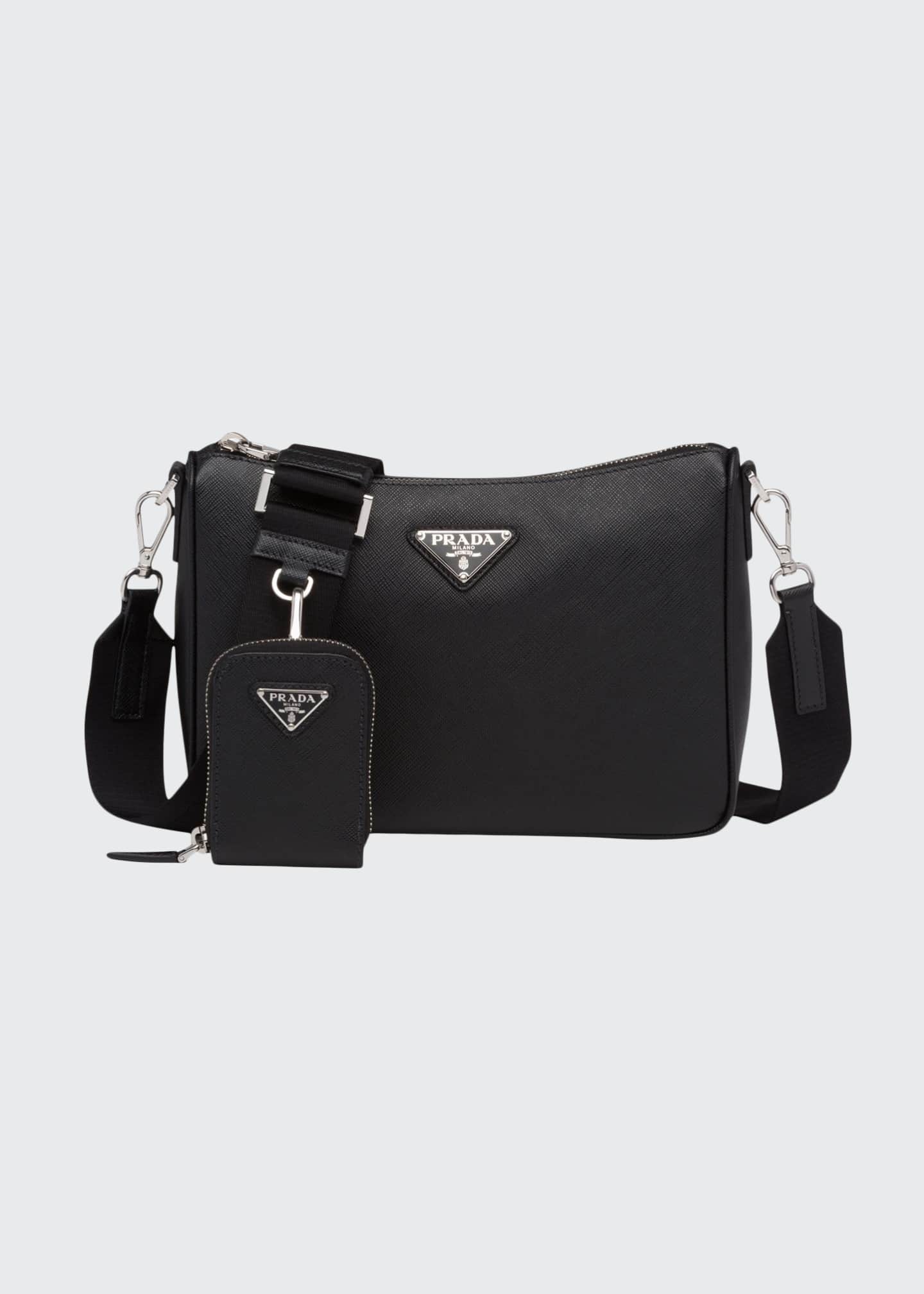 prada bag with strap pouch
