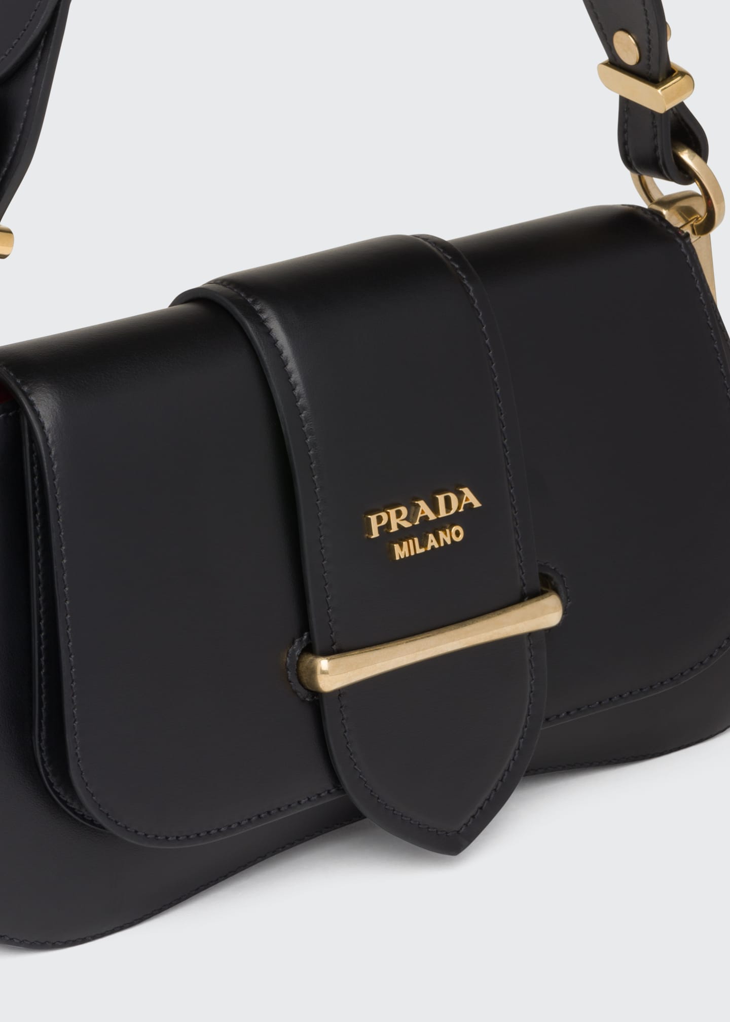 Prada Calfskin Saddle Shoulder Bag Bergdorf Goodman