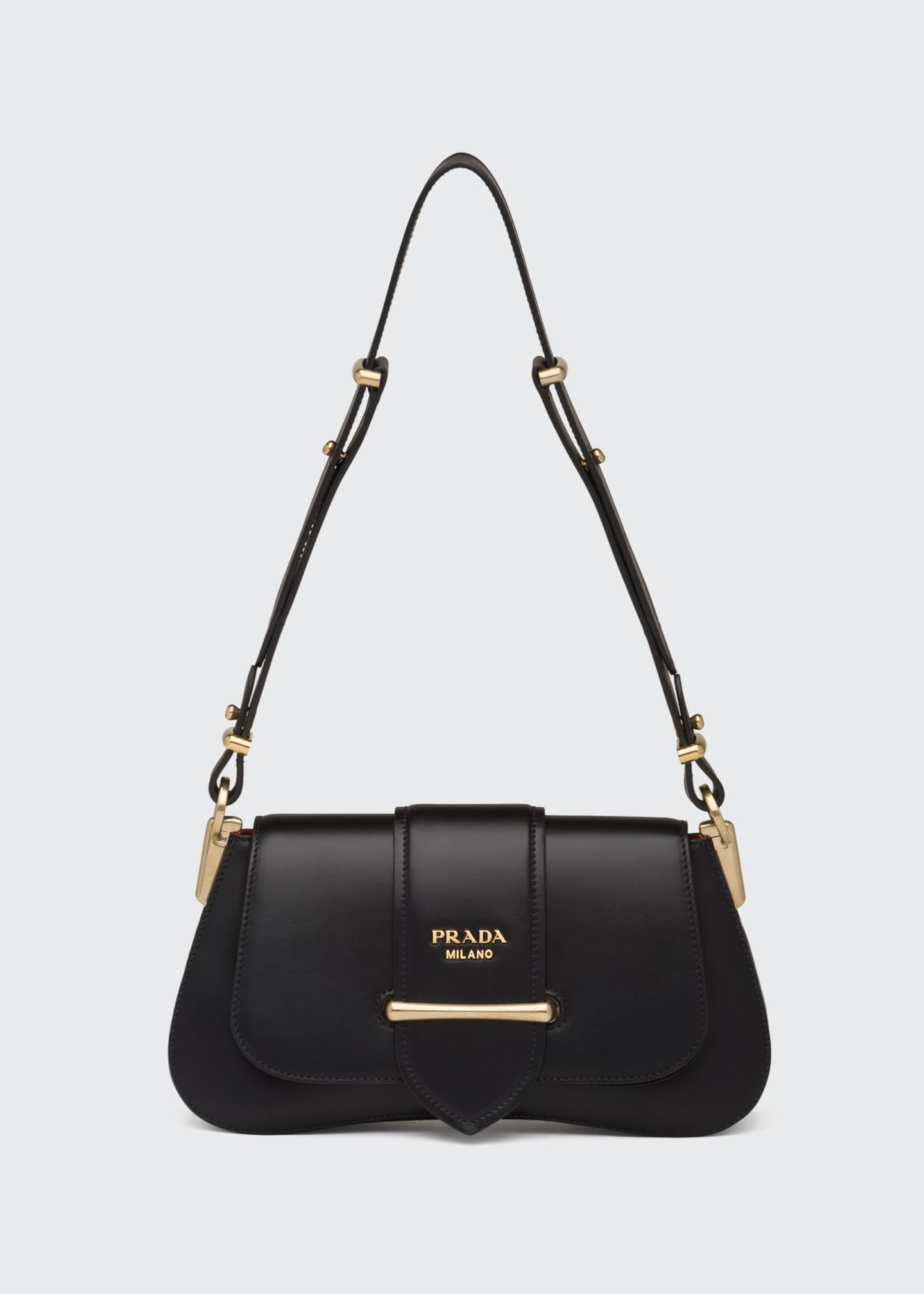 Prada Calfskin Saddle Shoulder Bag Bergdorf Goodman