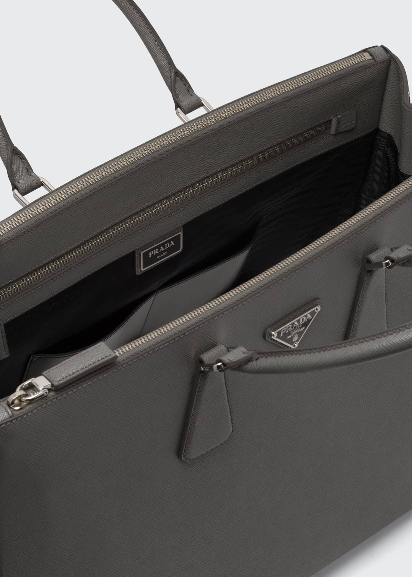 Prada Men's Galleria Saffiano Dual-Zip Shopper Tote Bag - Bergdorf Goodman