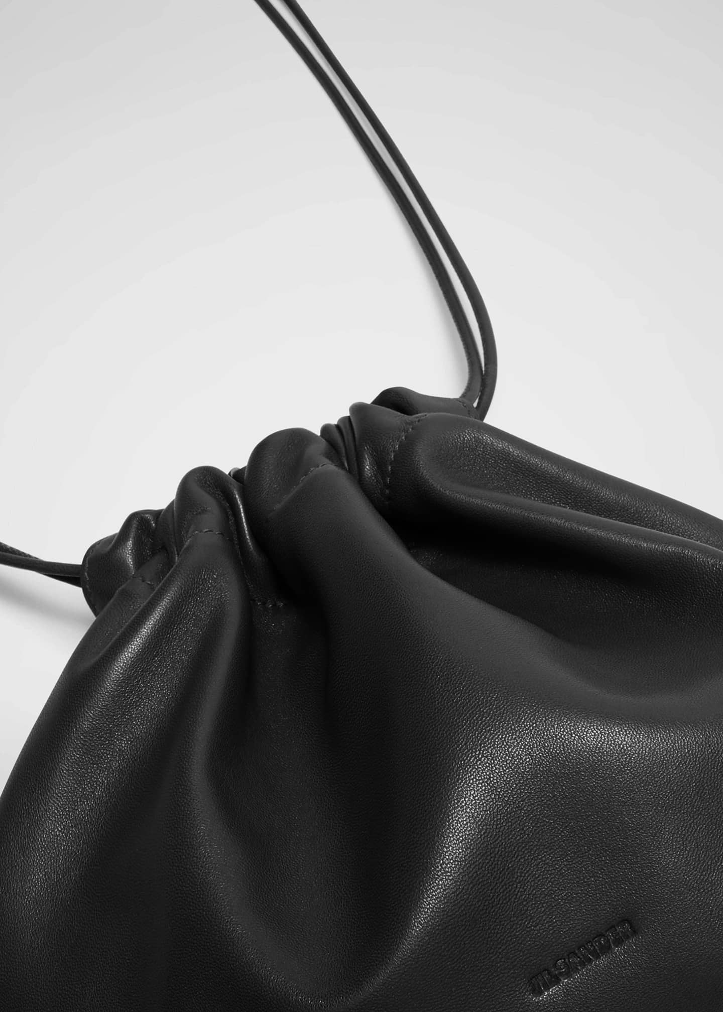 Jil Sander Small Leather Drawstring Crossbody Bag - Bergdorf Goodman