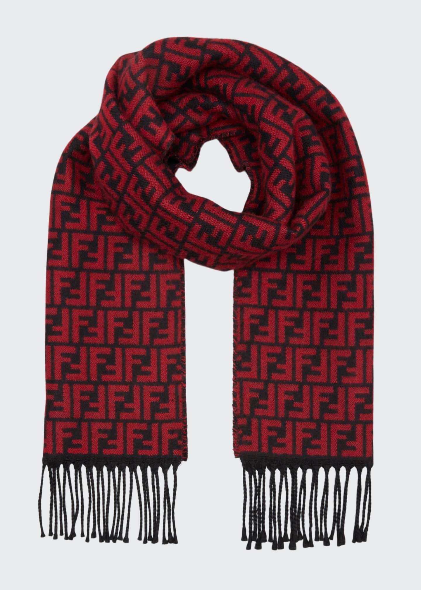 Fendi Men's FF Wool Scarf Bergdorf Goodman
