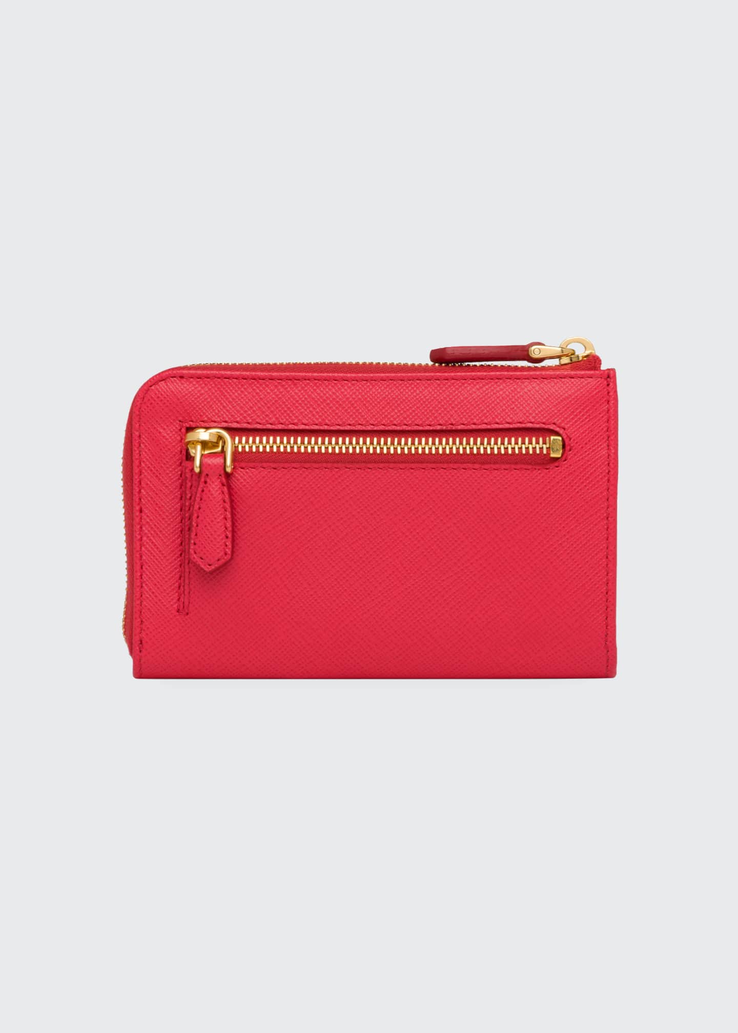 Prada Leather Card Case with Key Ring Bergdorf Goodman