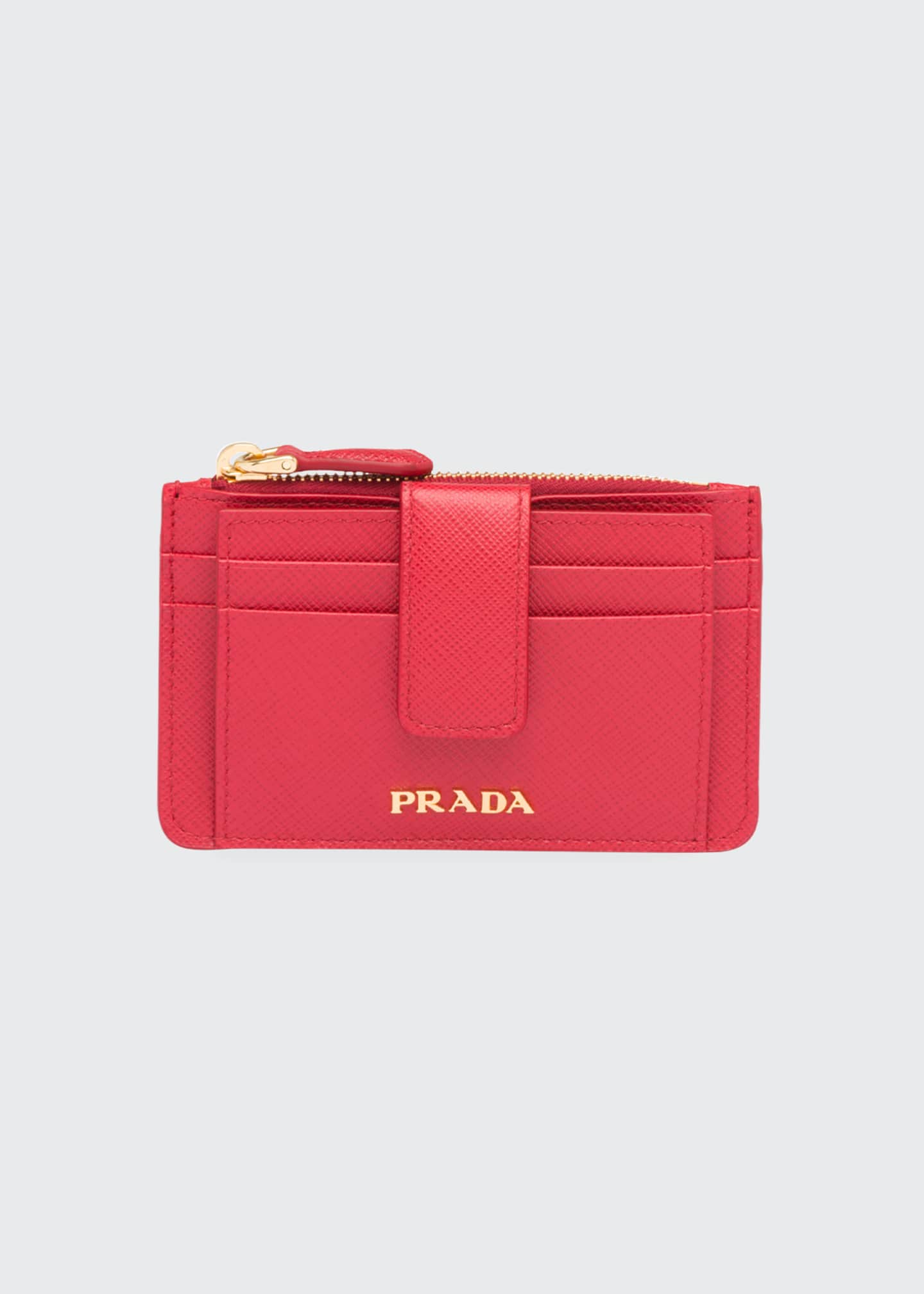 Prada Leather Flap Card Case - Bergdorf Goodman