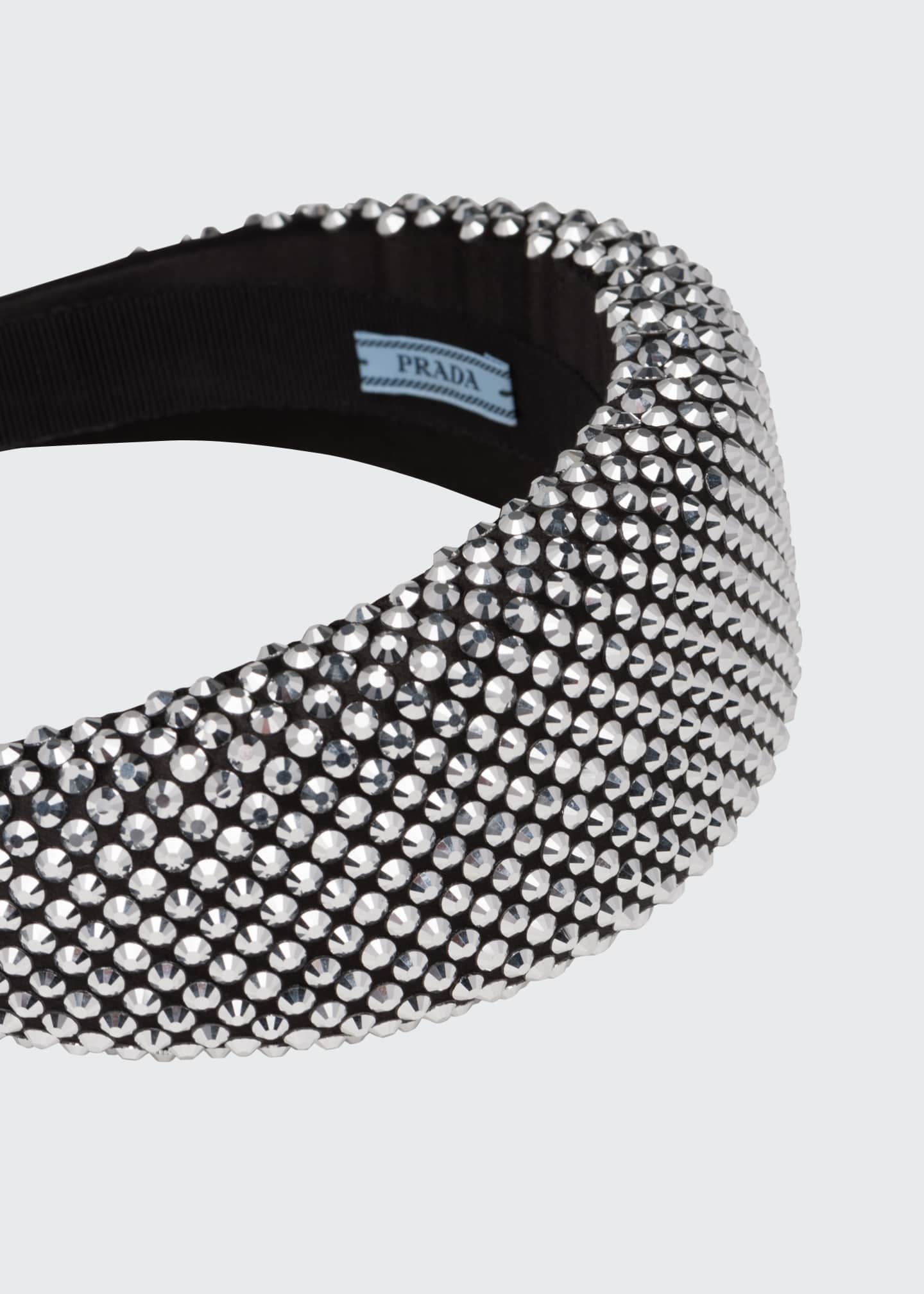 Prada Oversized CrystalEmbellished Padded Headband Bergdorf Goodman