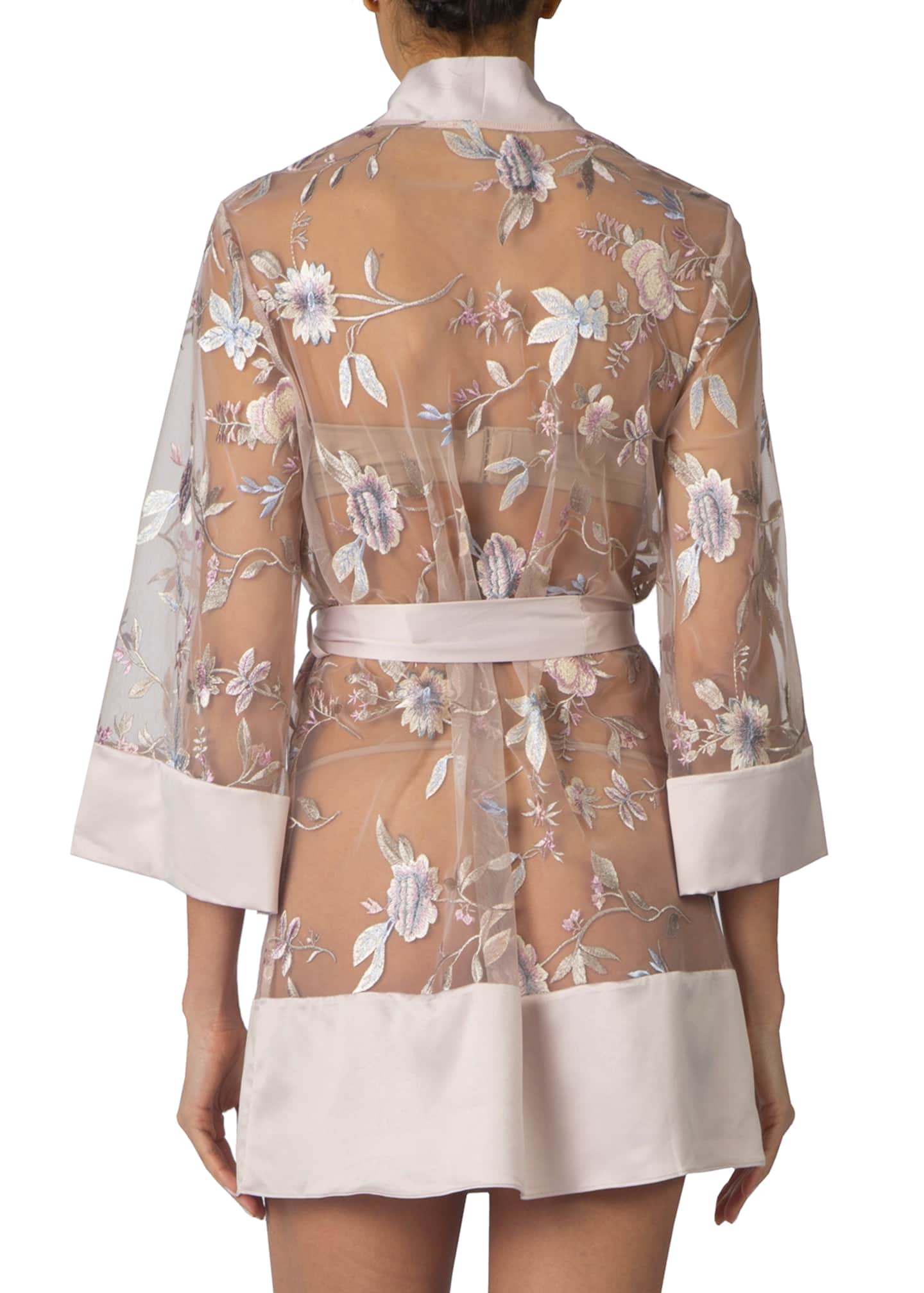 Rya Collection Stunning FloralEmbroidered CoverUp Robe Bergdorf Goodman