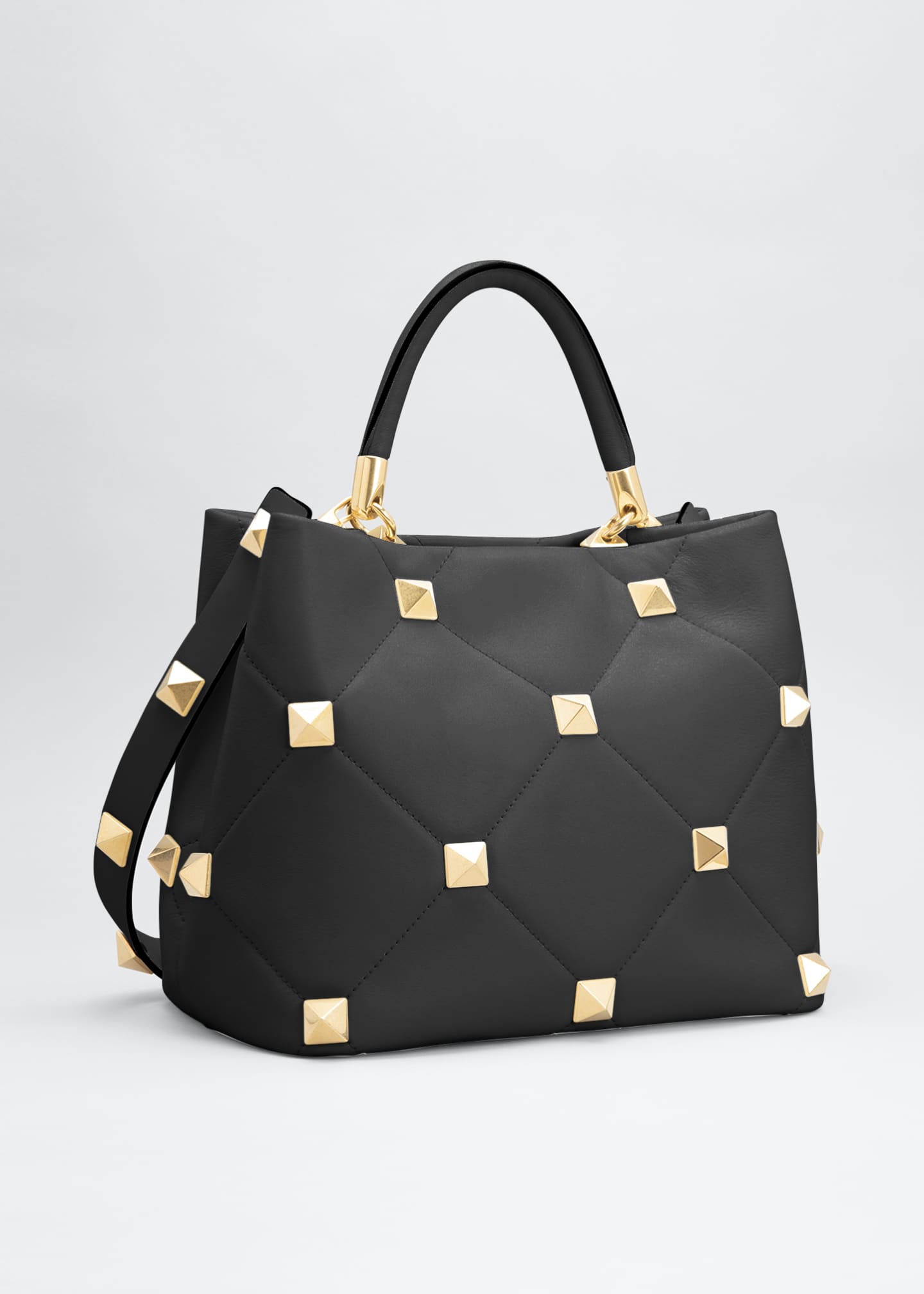 Valentino Garavani Roman Stud Quilted Napa TopHandle Bag Bergdorf
