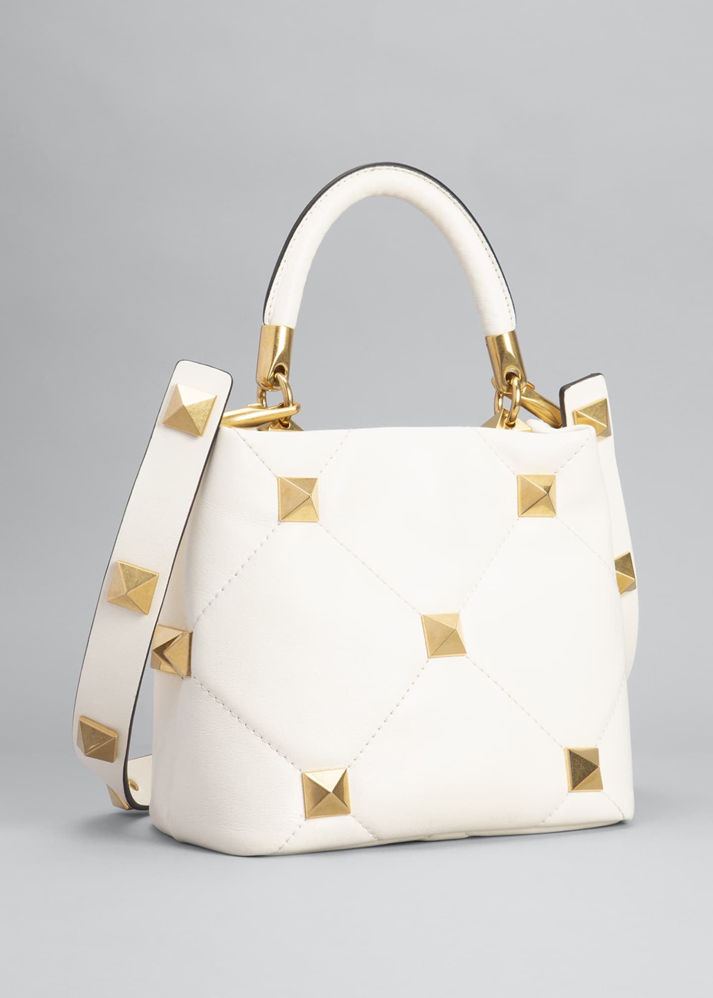 Valentino Garavani Roman Stud Small Quilted TopHandle Bag Bergdorf