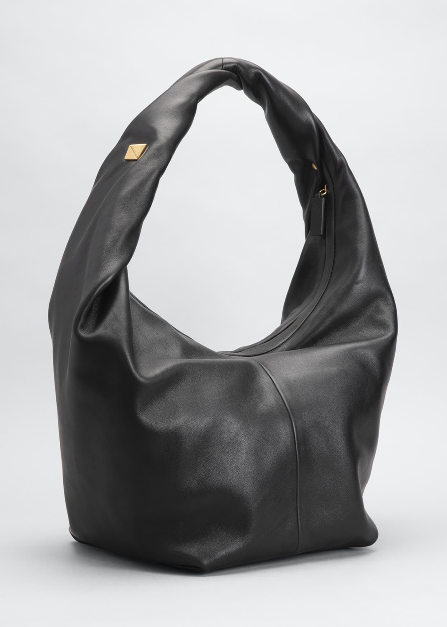 Valentino Garavani Roman Stud Leather Hobo Bag - Bergdorf Goodman