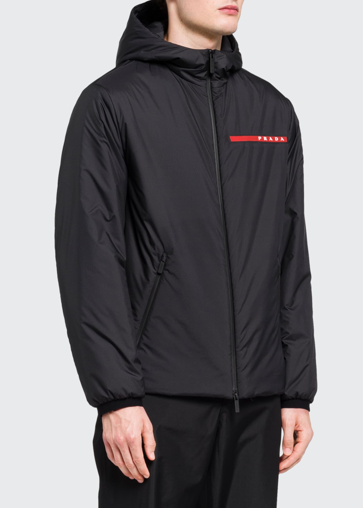 Prada Men's Linea Rossa Light Hooded Jacket - Bergdorf Goodman