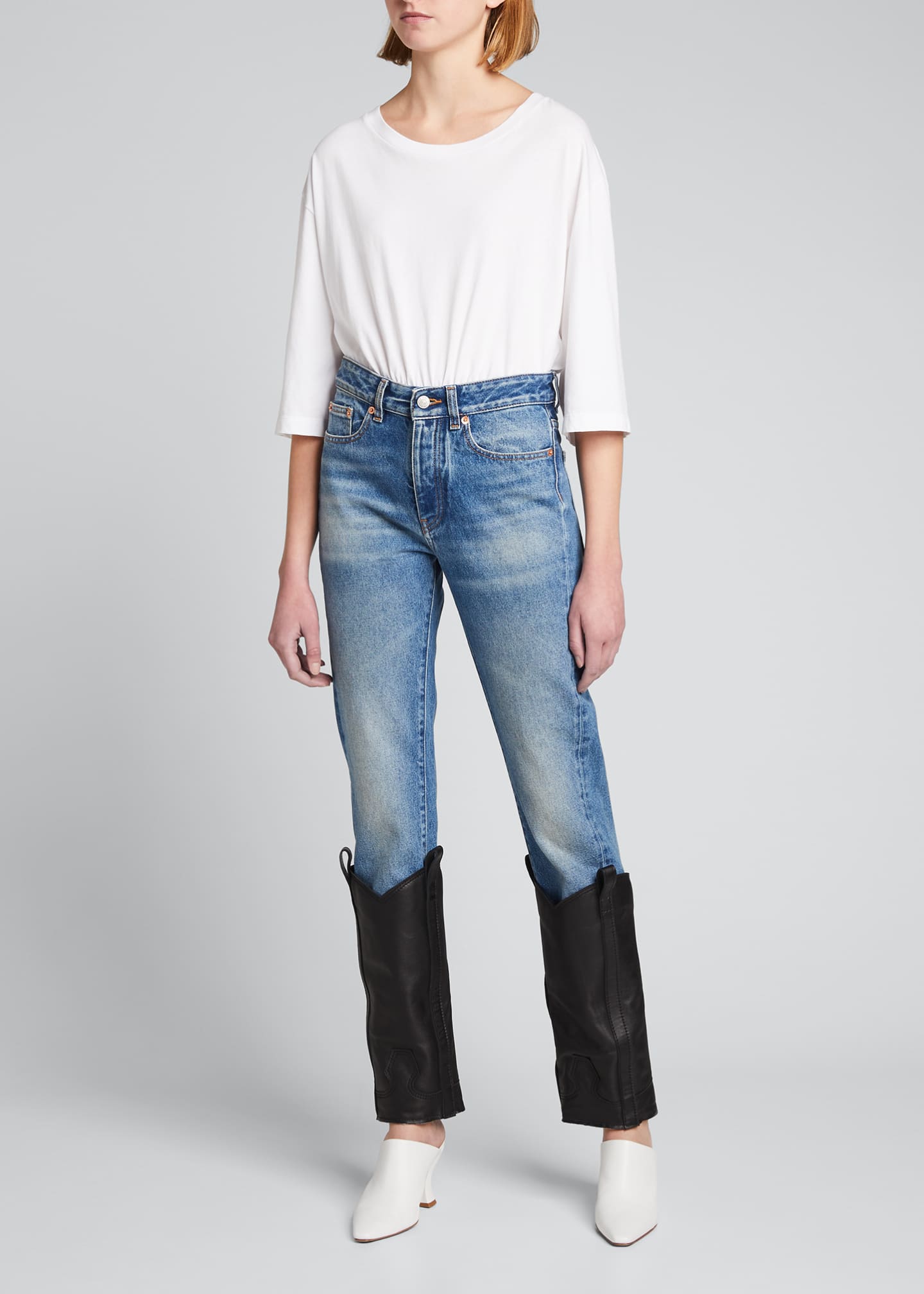 mm6 denim boots