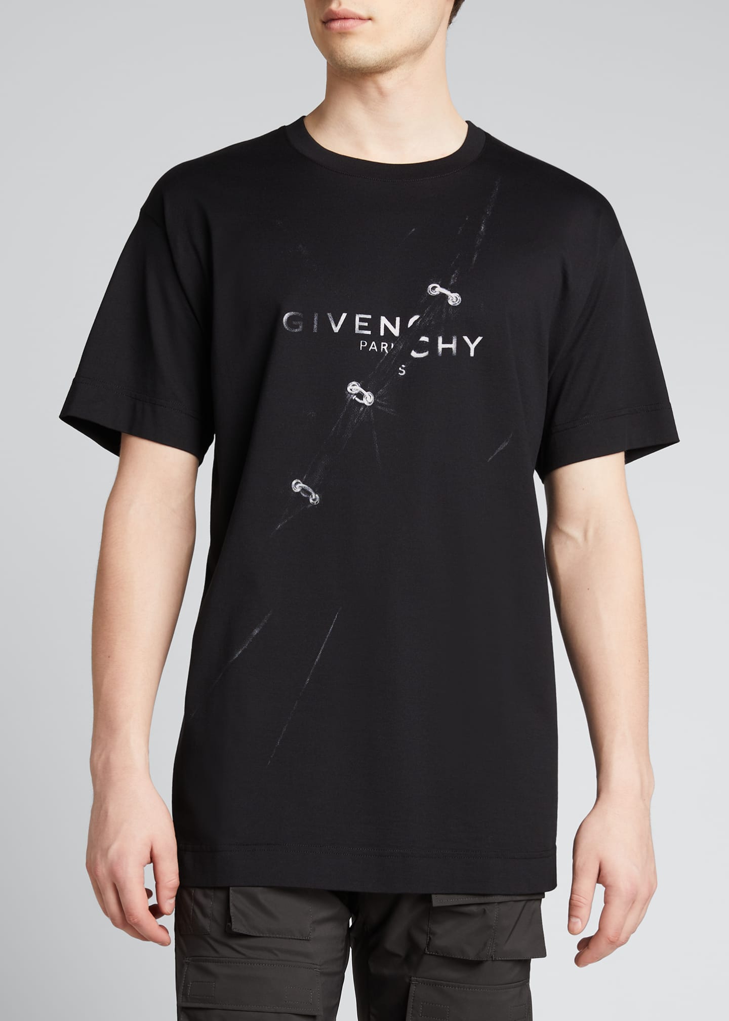 Givenchy Men's Trompe L'oeil Ring Oversized T-Shirt - Bergdorf Goodman