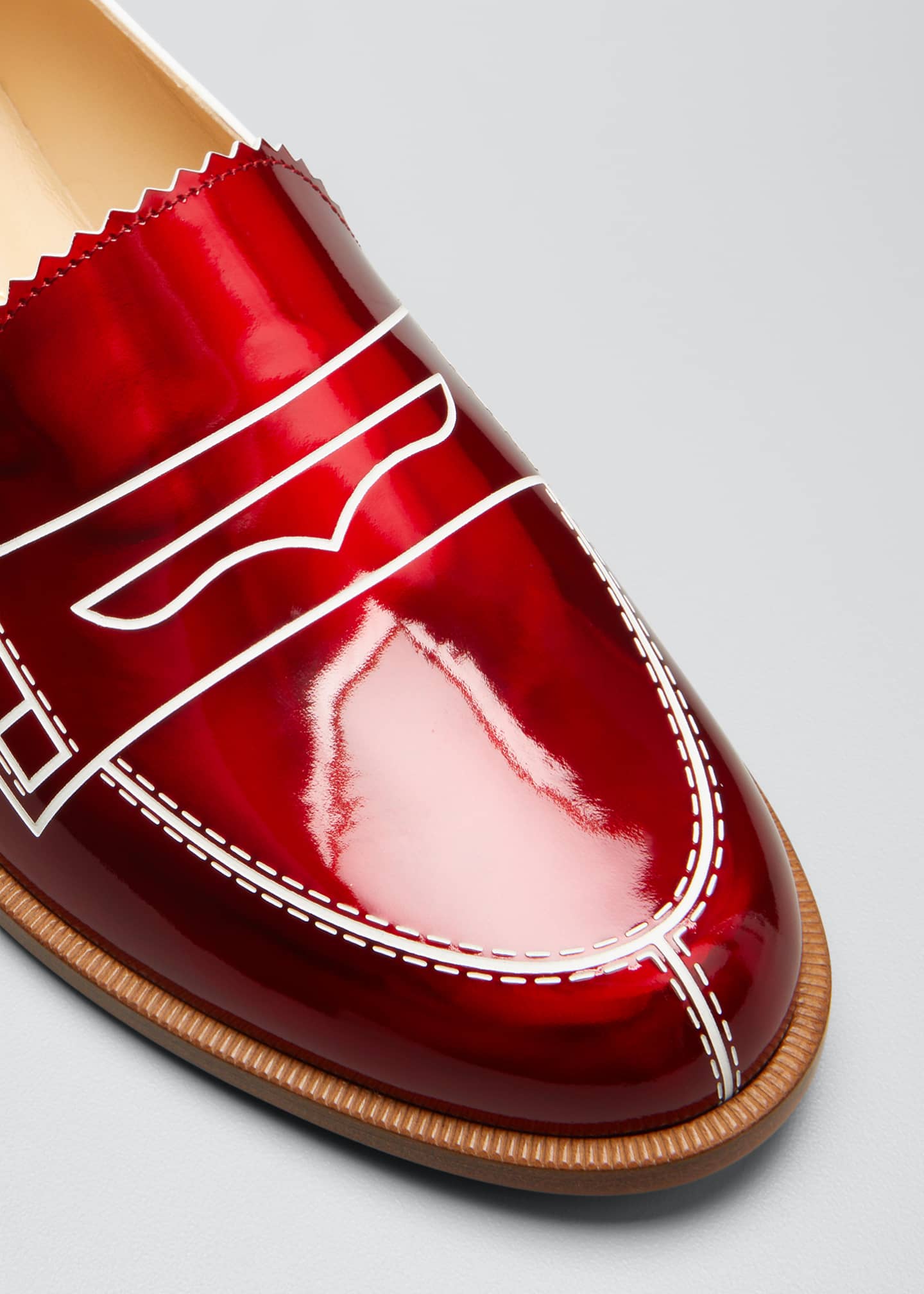 mocalaureat flat red sole loafers