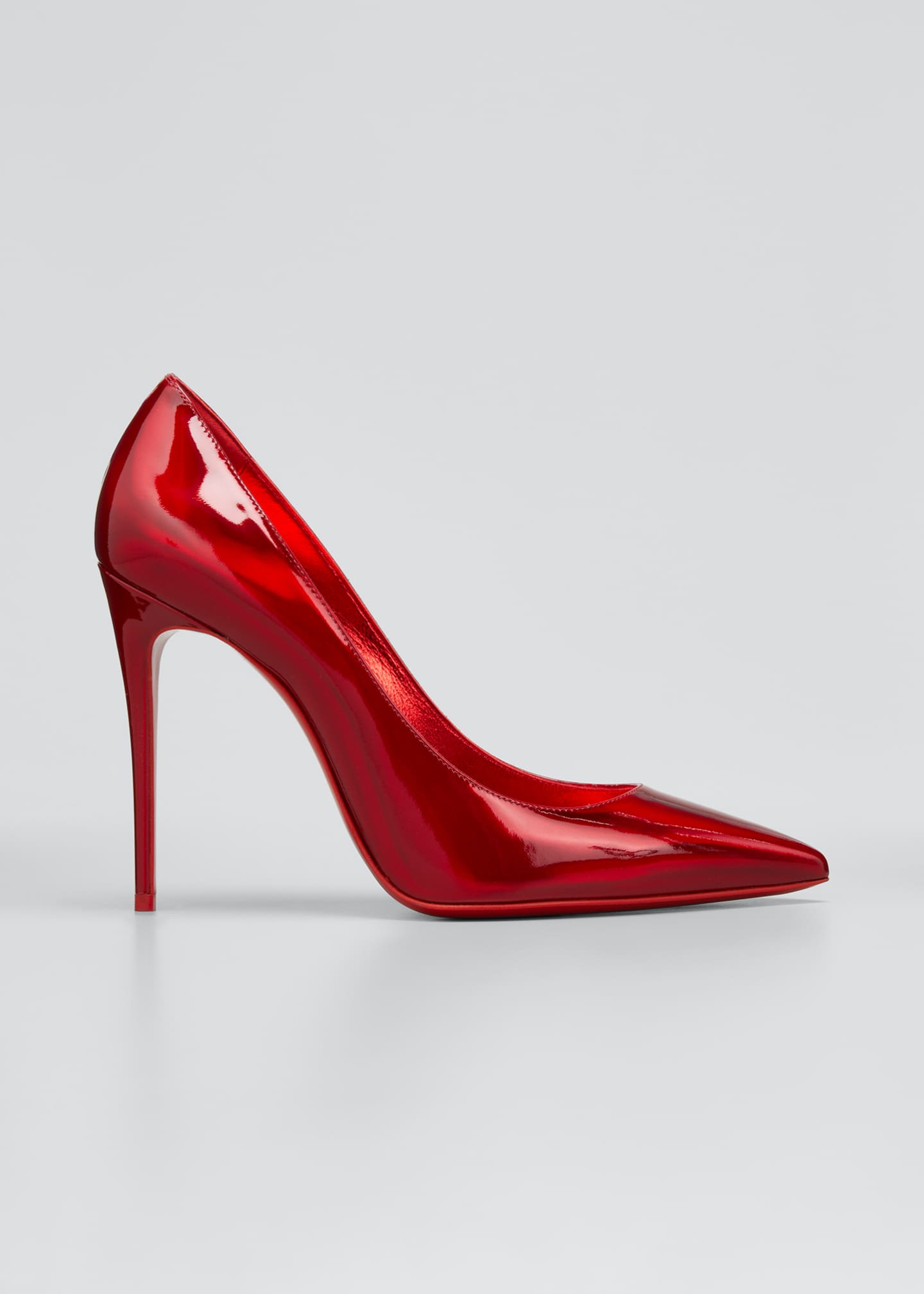 Christian Louboutin Kate Patent Pointed-Toe Red Sole High-Heel Pumps ...