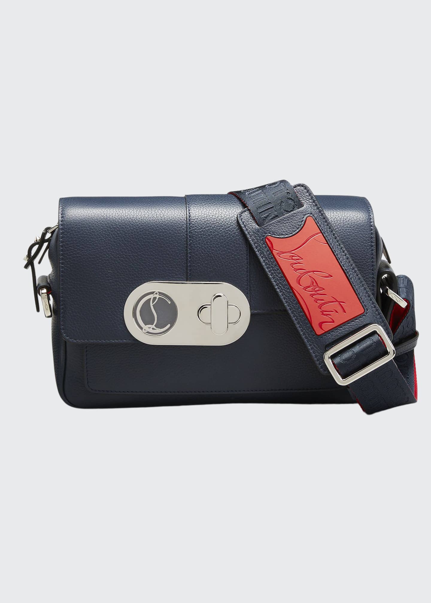 Christian Louboutin Men's Santiago Leather Crossbody Bag Bergdorf Goodman