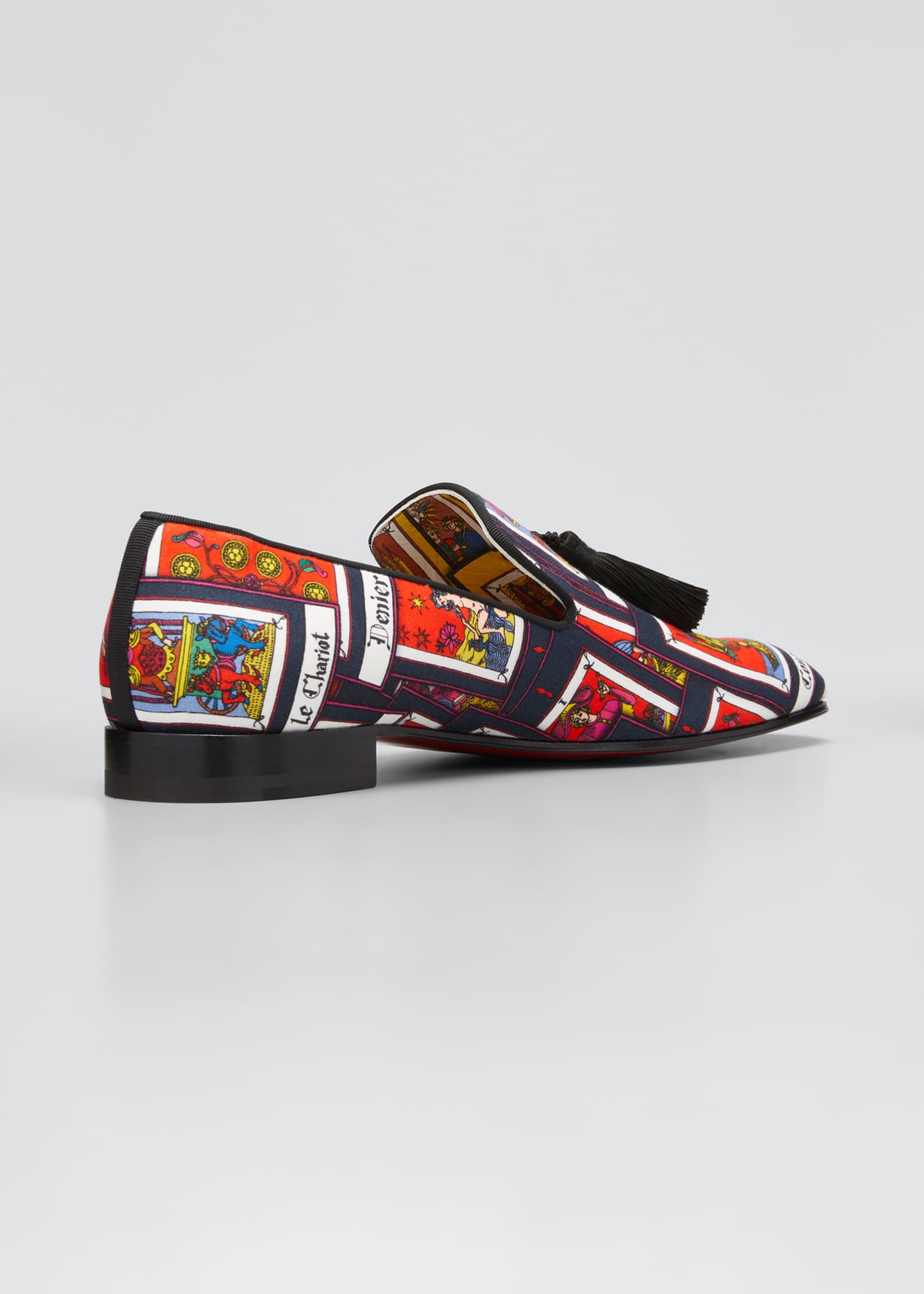 Christian Louboutin Men's Officialito TarotPrint Tassel Loafers