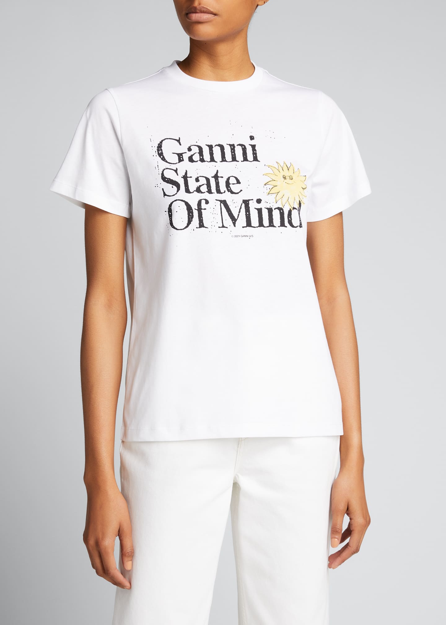 ganni basic cotton jersey