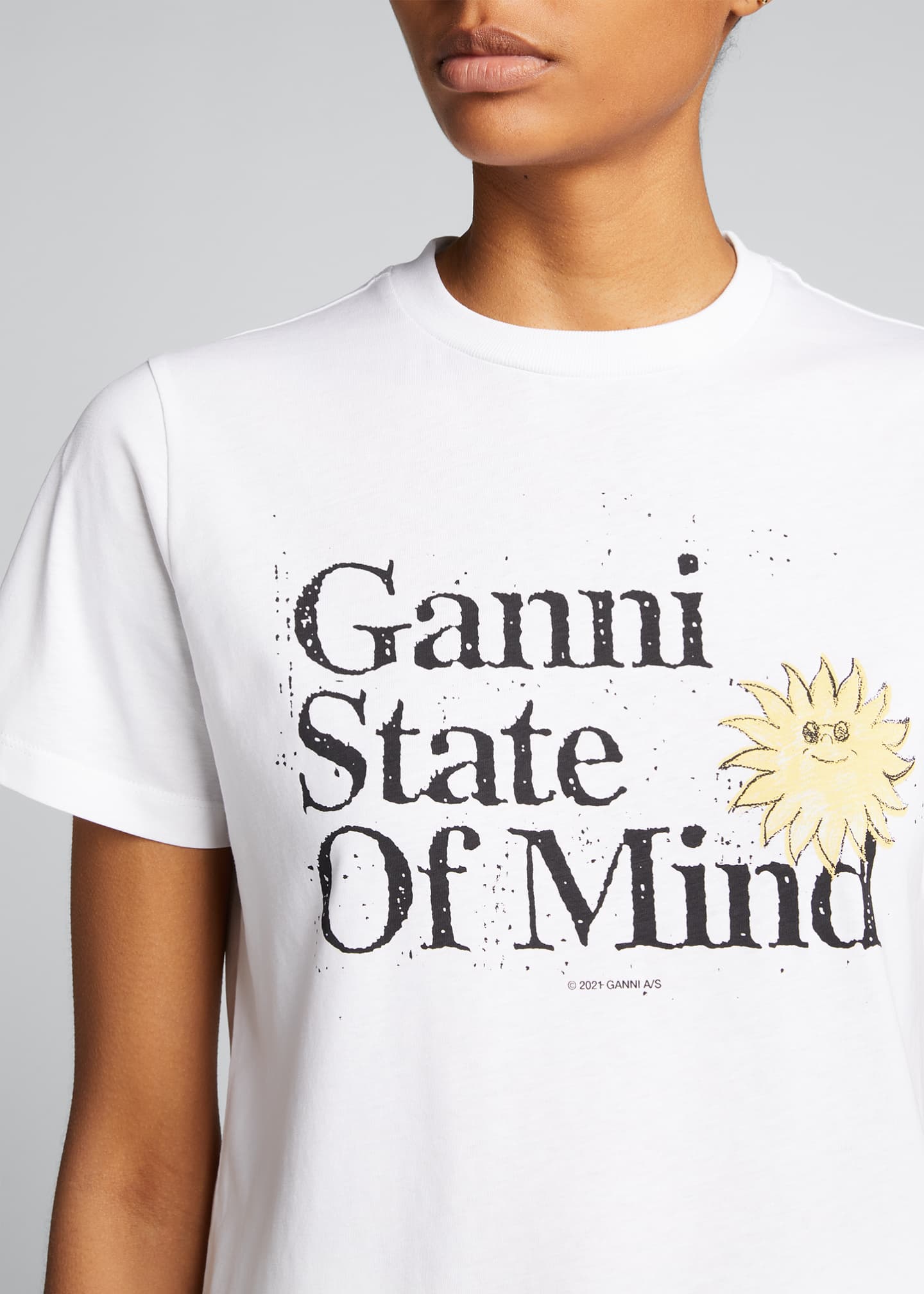 ganni basic cotton jersey
