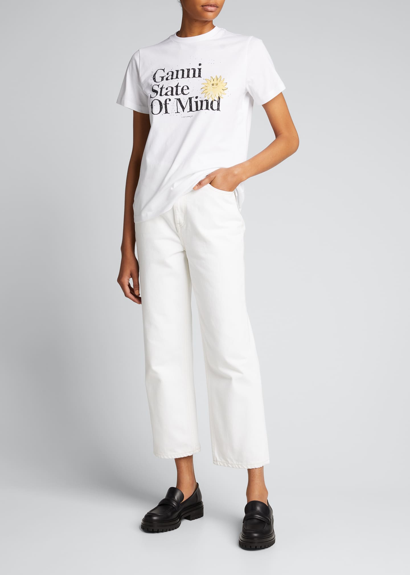 ganni basic cotton jersey