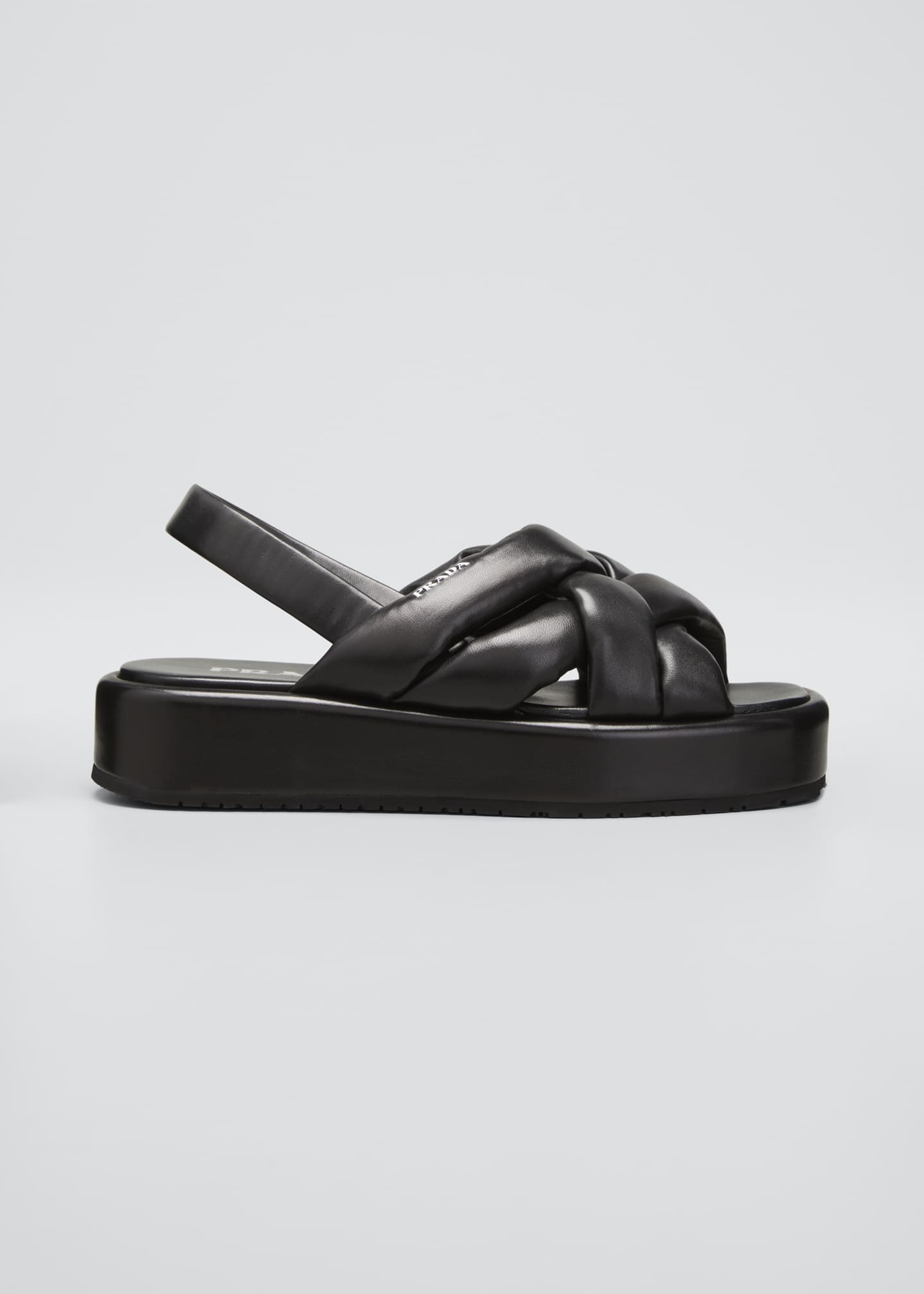 prada leather flatform espadrille slingbacks sandals