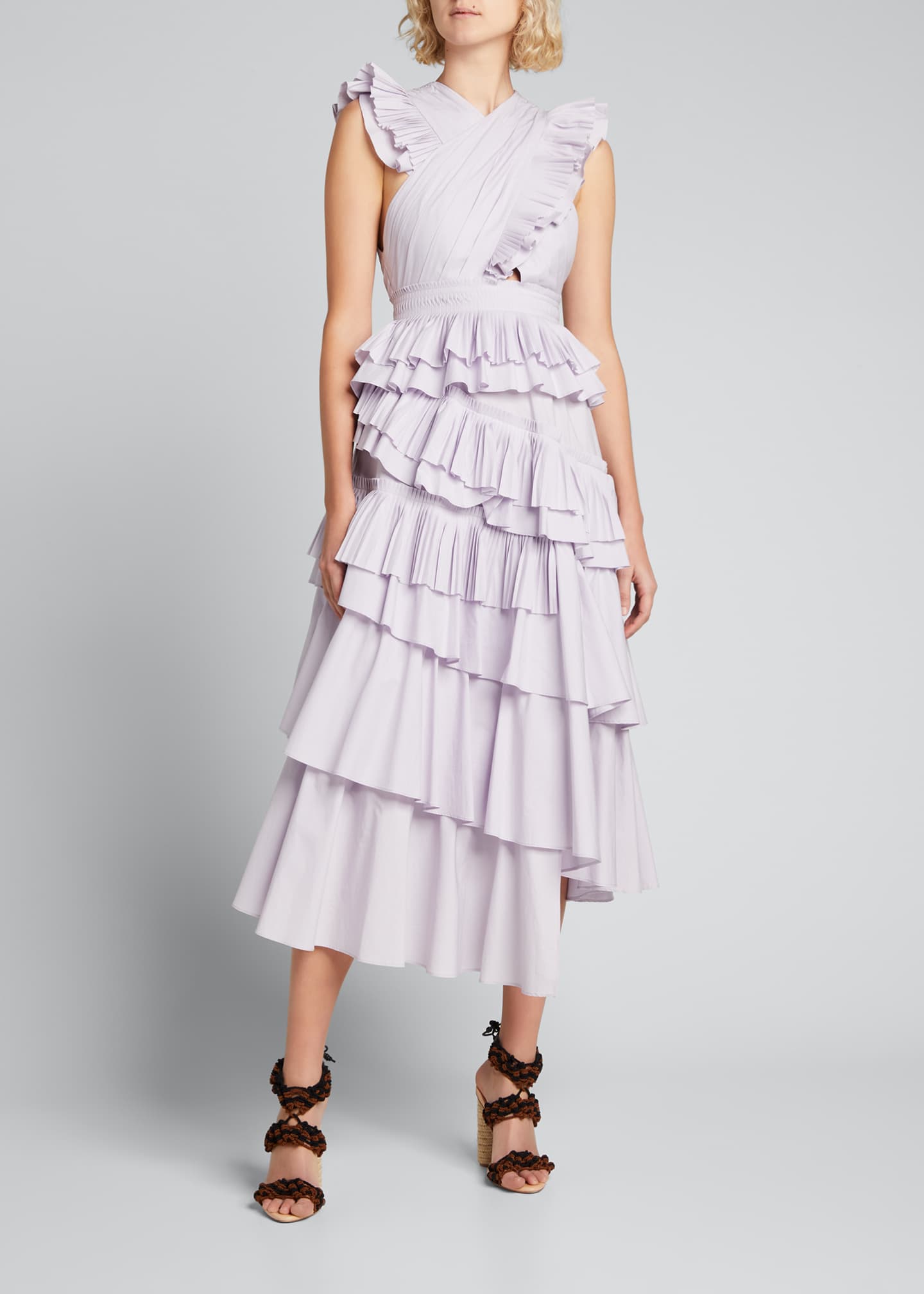 ulla johnson narcissa ruffle gown