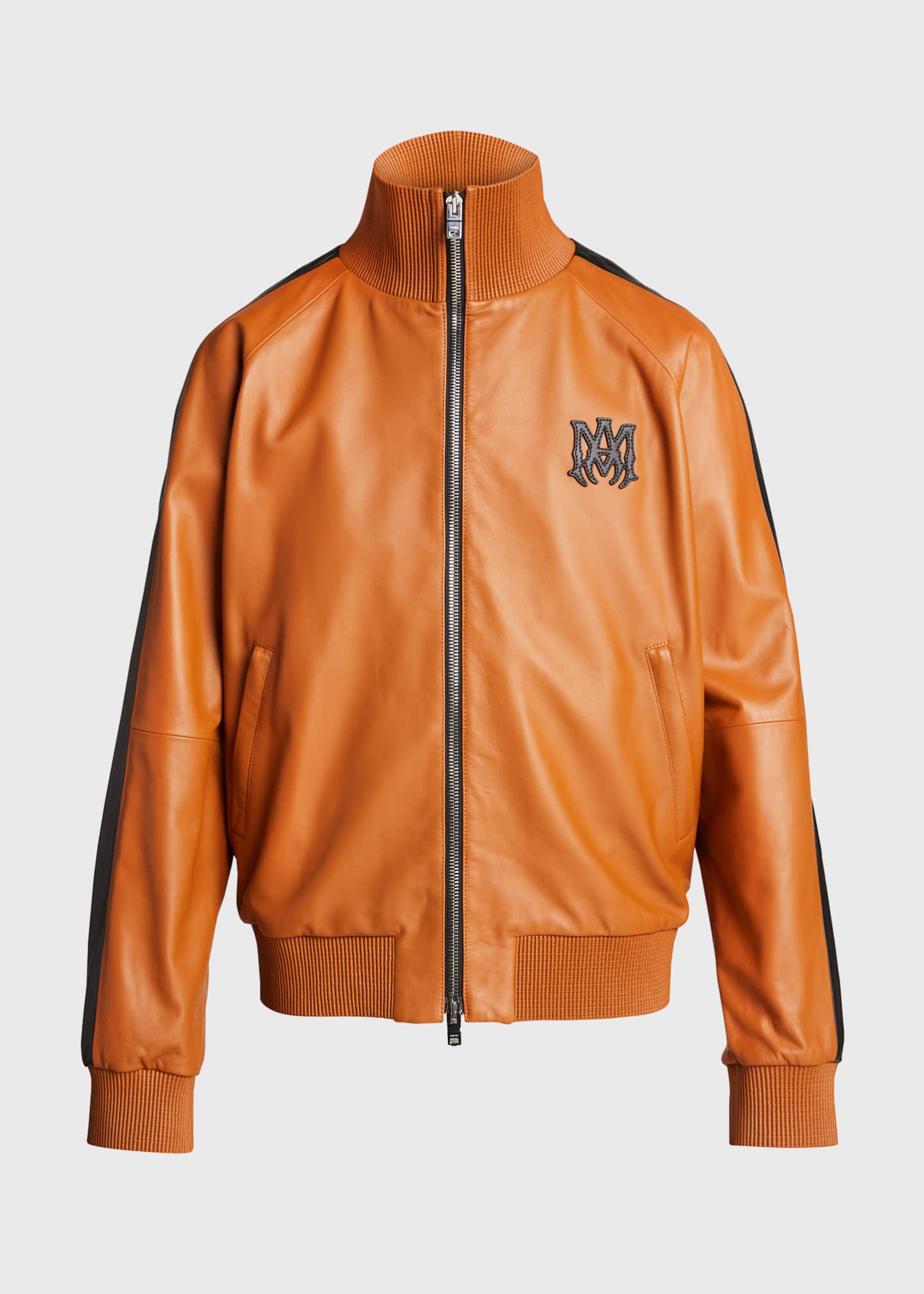 Amiri Men's Leather Zip Track Jacket Bergdorf Goodman
